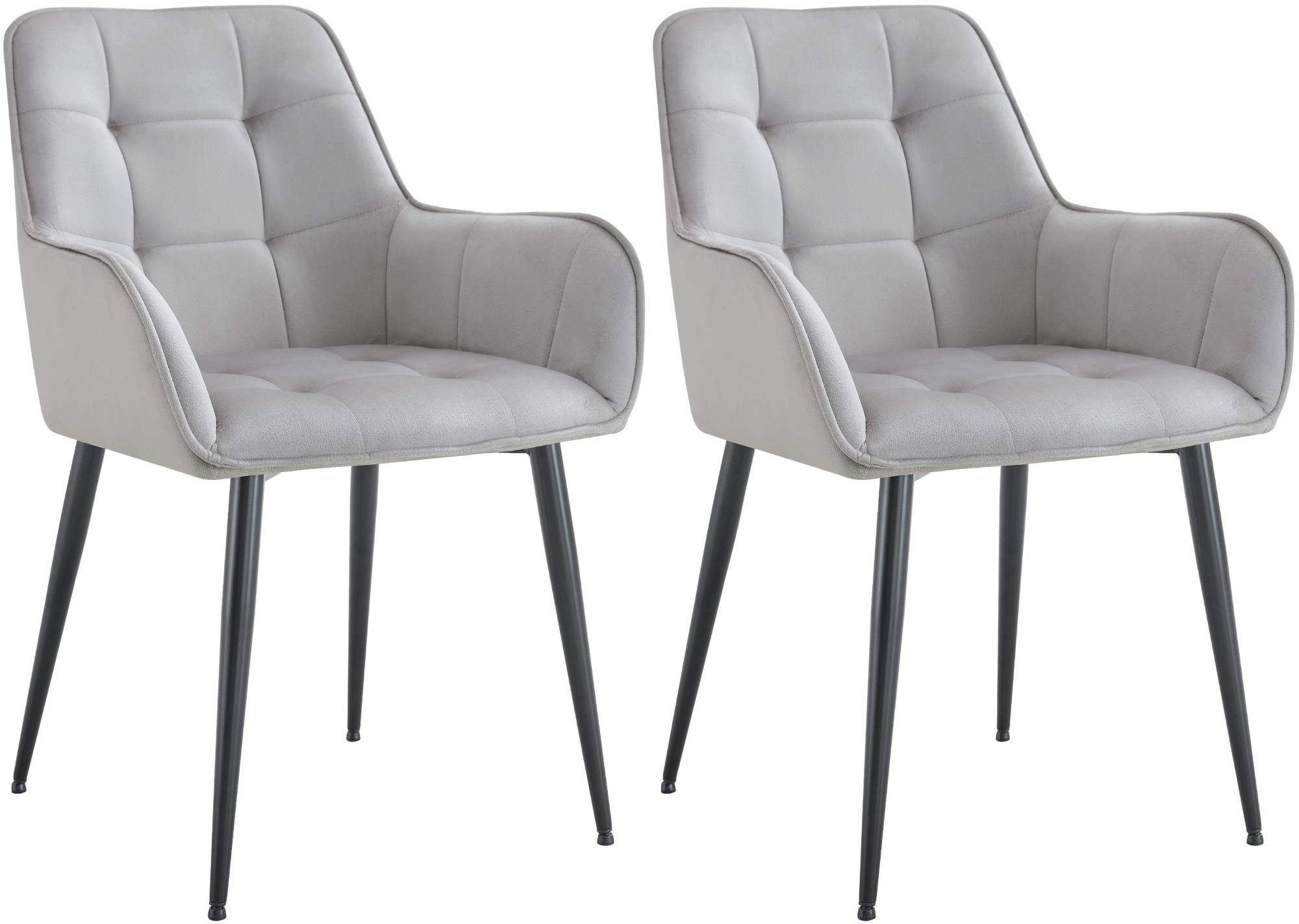 Set van 2 eetkamerstoelen Ferndale fluweel