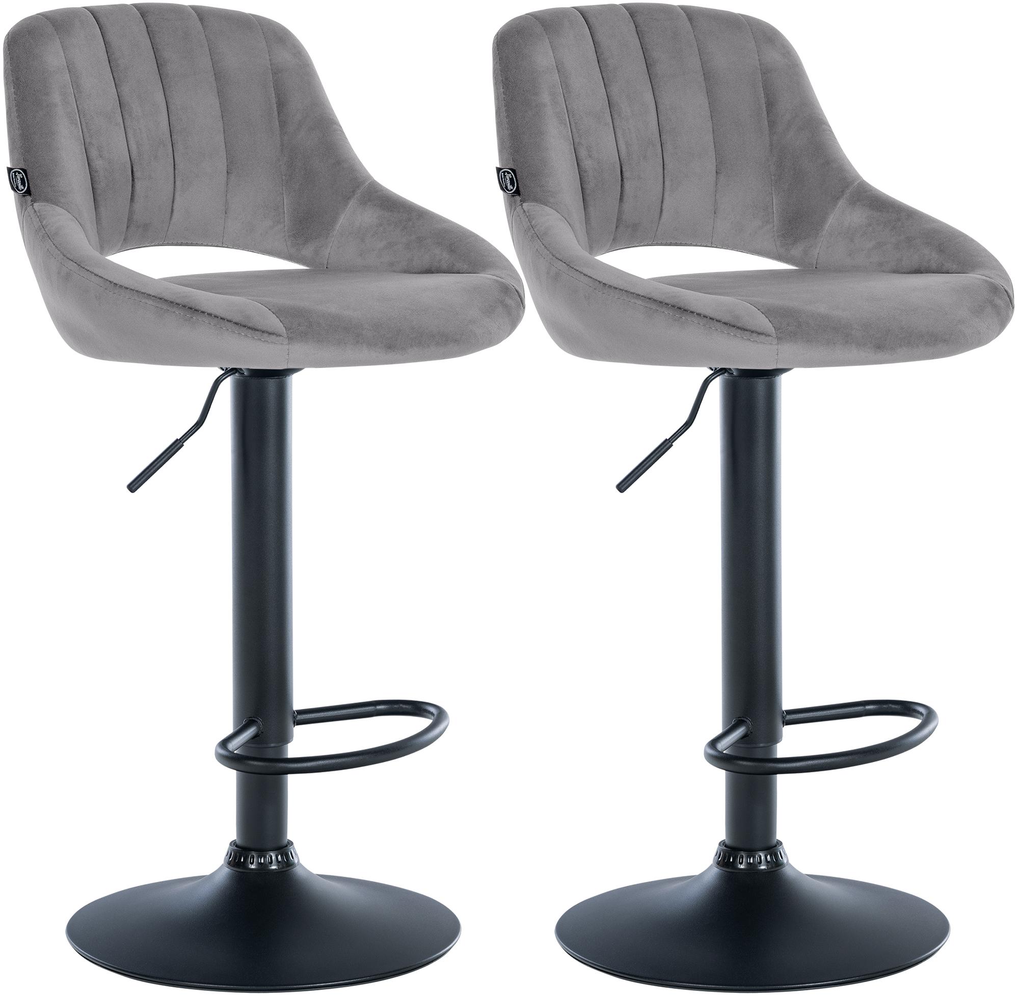 Set van 2 Barkrukken Milet Fluweel