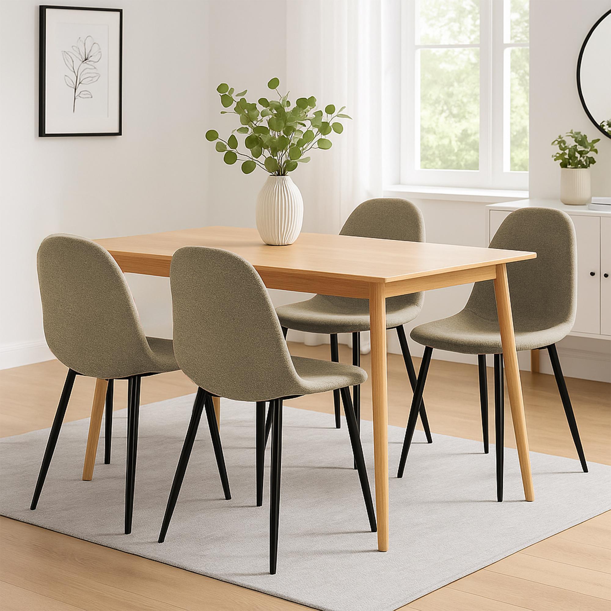 4-delige set eetkamerstoelen Napier