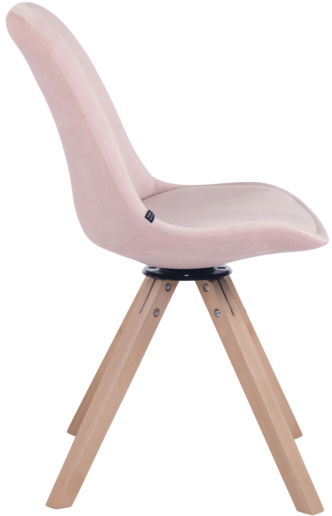 Eetkamerstoel Troyes fluweel vierkant frame