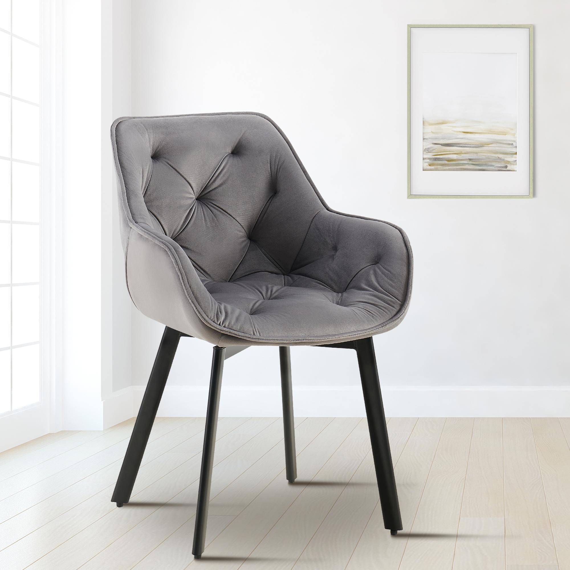 Set van 2 eetkamerstoelen Antigo Fluweel