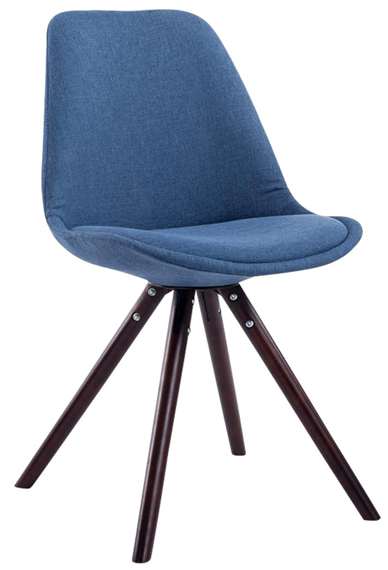 Set van 4 eetkamerstoelen Toulouse stof rond