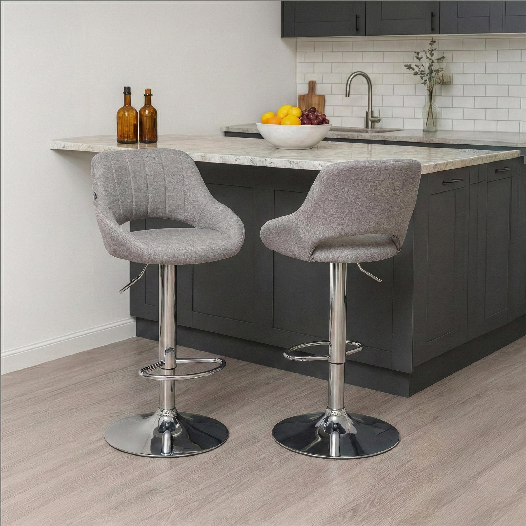 Set van 2 barkrukken Milet, stof