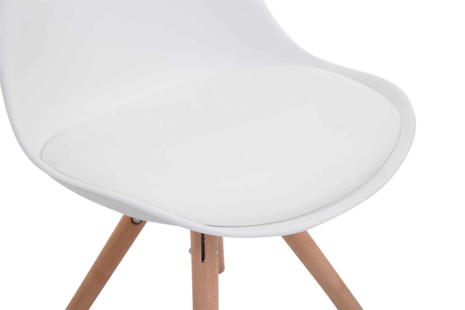 Set van 4 eetkamerstoelen Toulouse kunstleer rond
