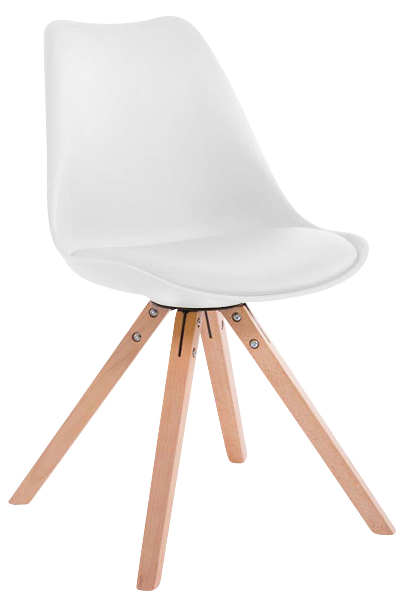 Set van 4 stoelen Toulouse - Vierkant - Kunstleer