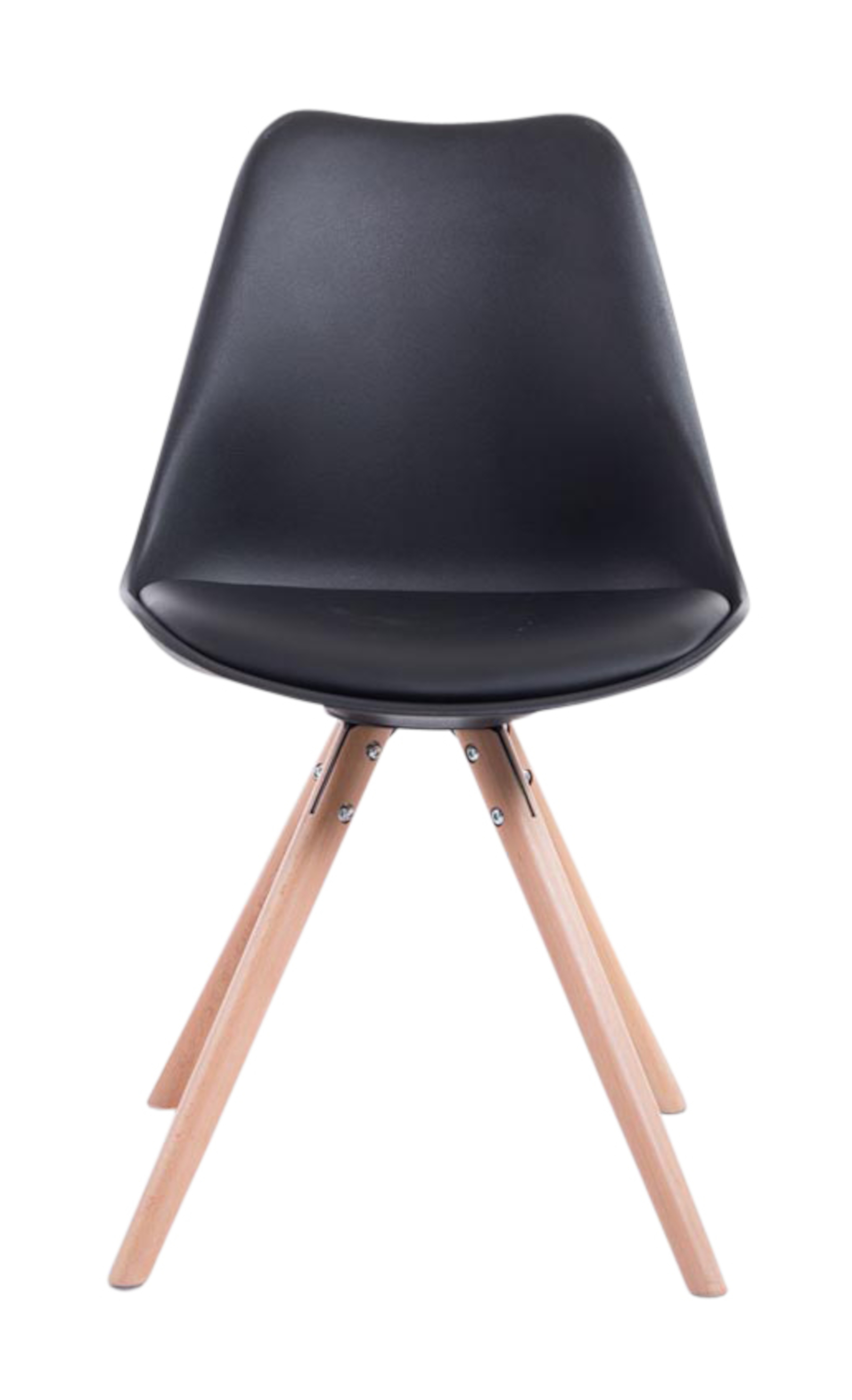 Set van 4 eetkamerstoelen Toulouse kunstleer rond