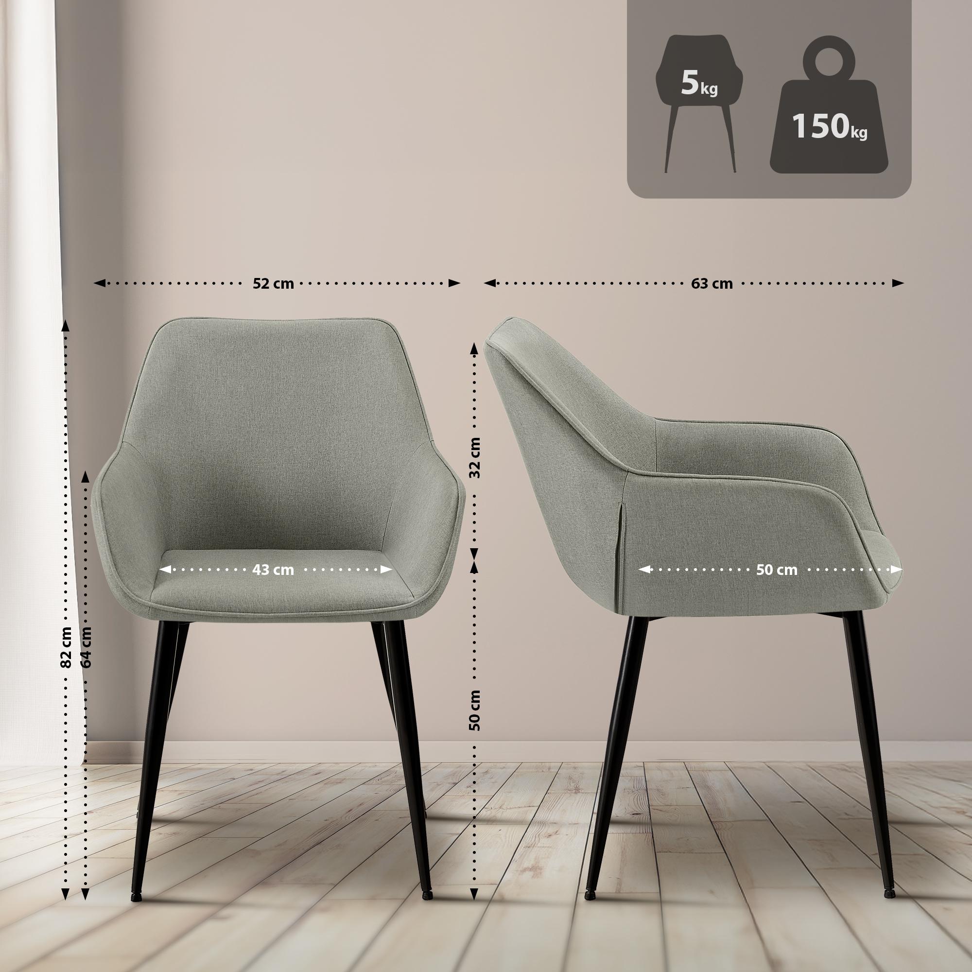 Set van 2 eetkamerstoelen Luena