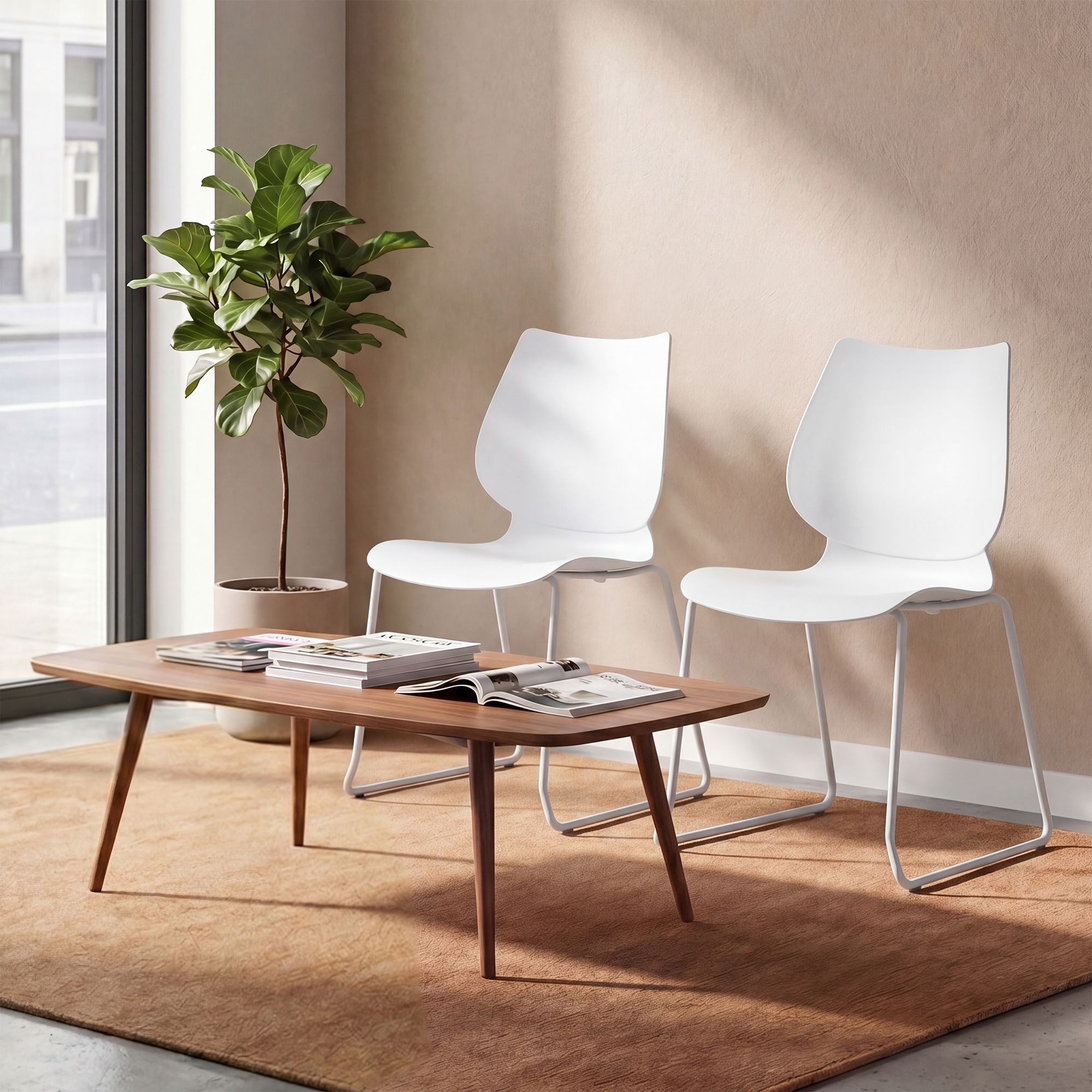 Set van 2 stapelstoelen Houma