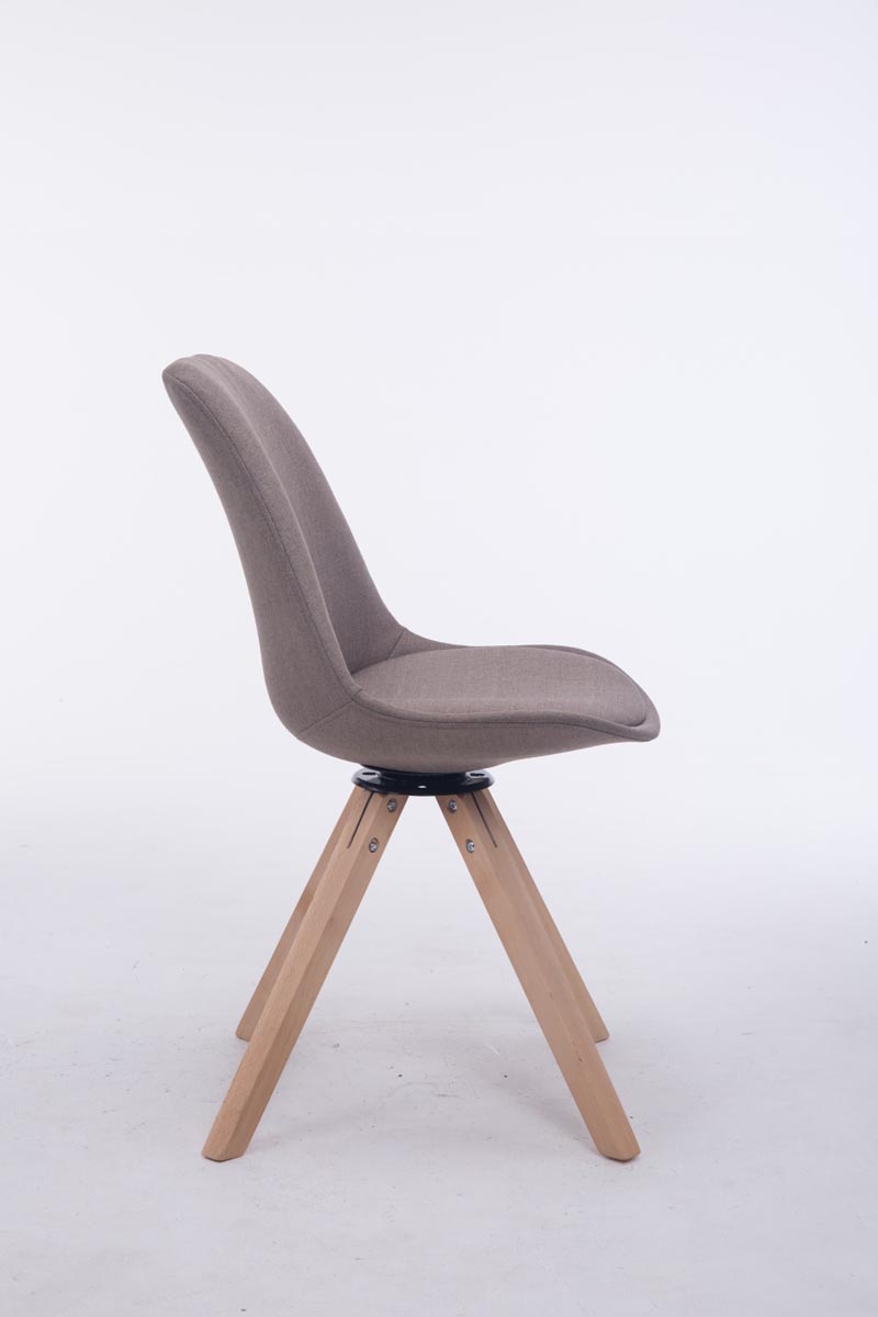 Eetkamerstoel Troyes vierkant frame Stof