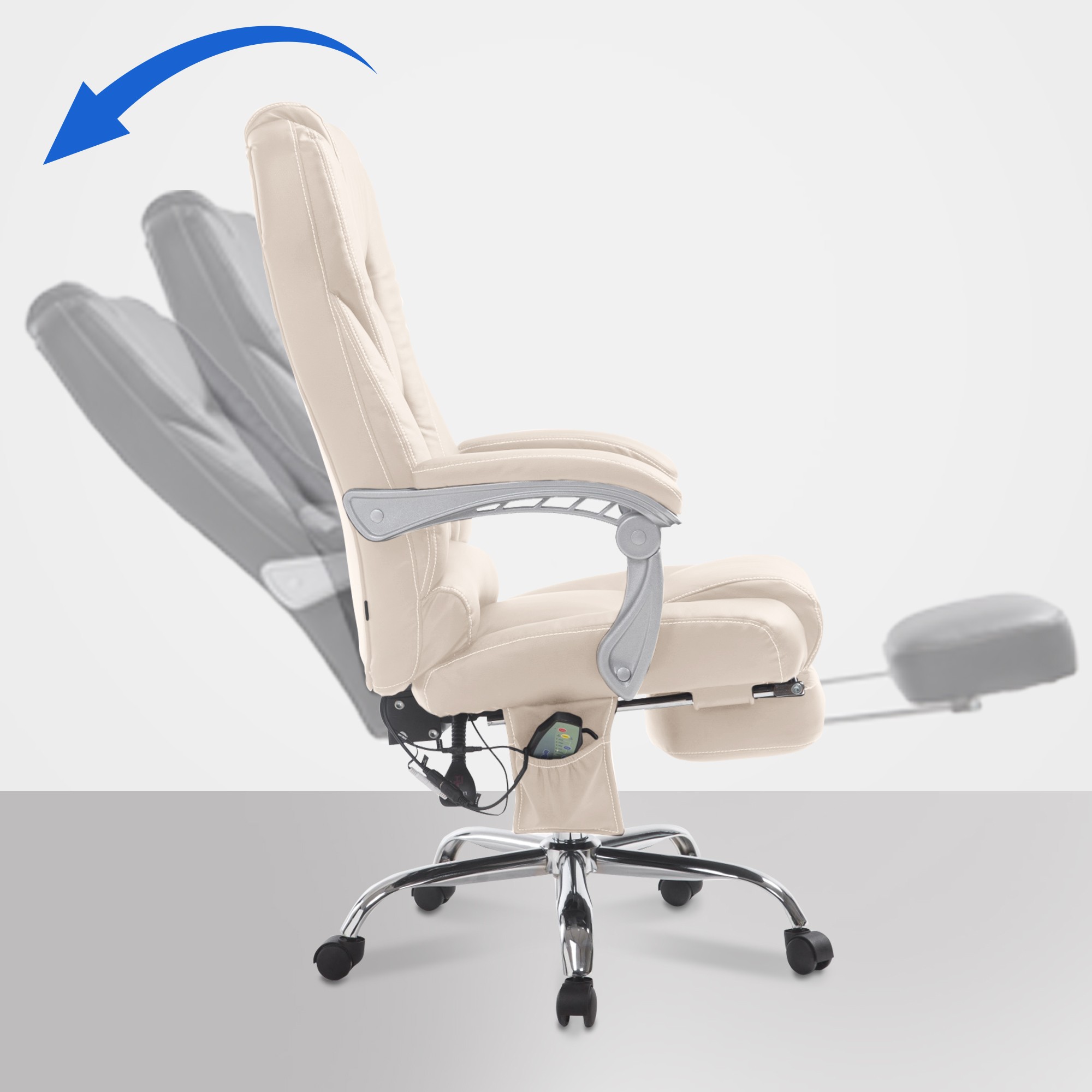 Pacific bureaustoel met massagefunctie V2 kunstleer