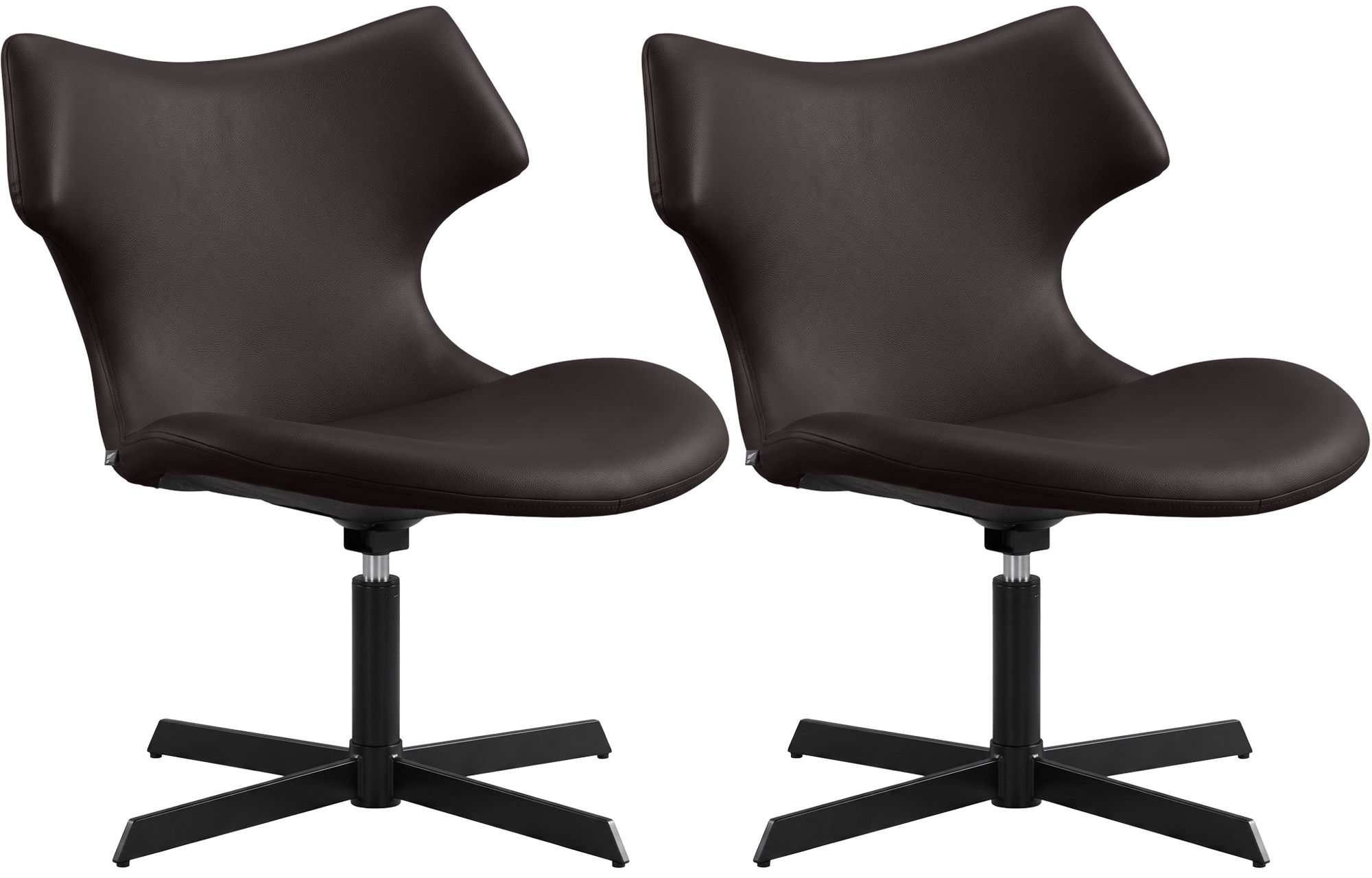 Set van 2 loungestoelen Welland - lederlook