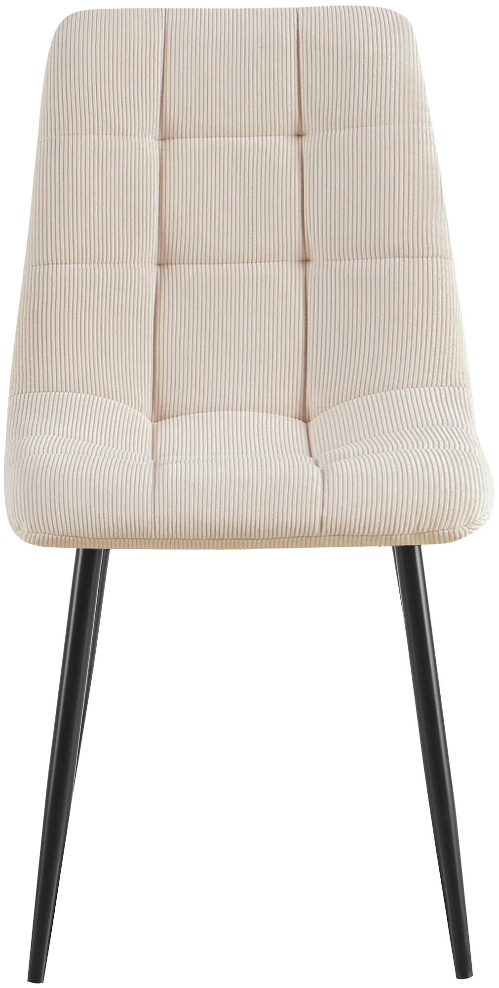 Set van 2 eetkamerstoelen Antibes ribstof