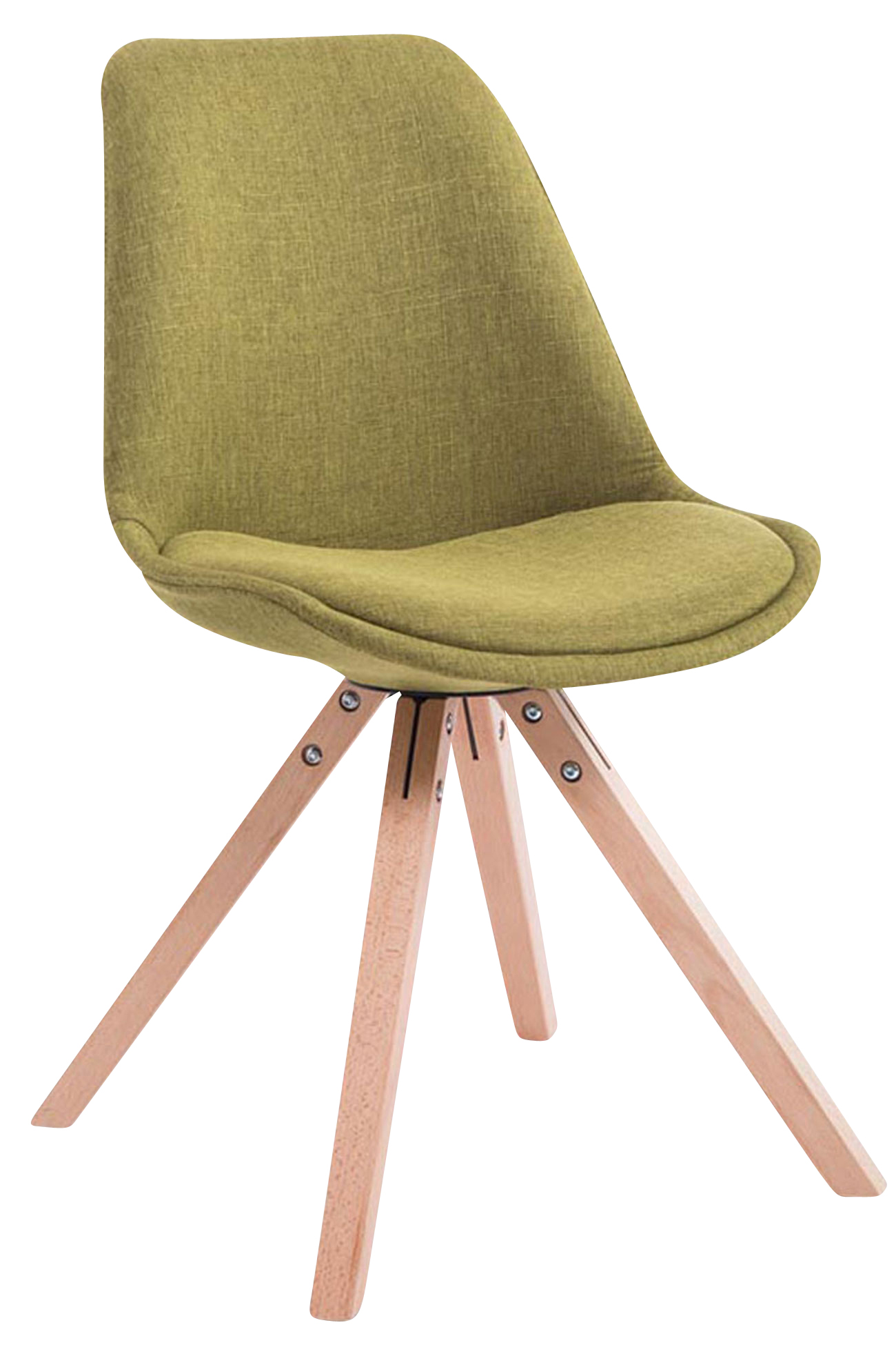 Set van 4 eetkamerstoelen Toulouse stof vierkant