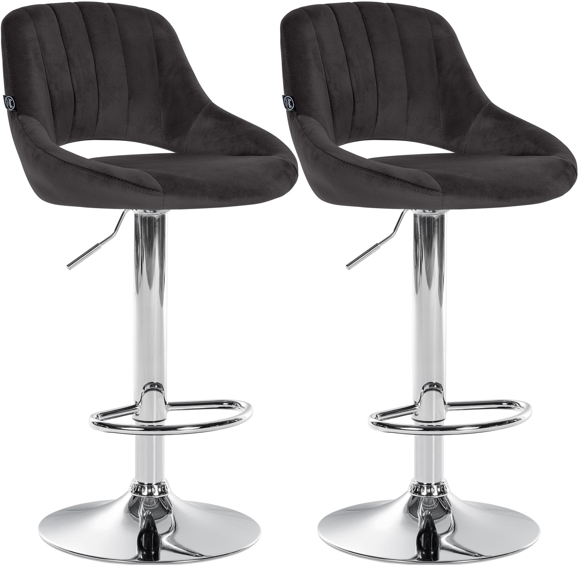 Set van 2 Barkrukken Milet Fluweel