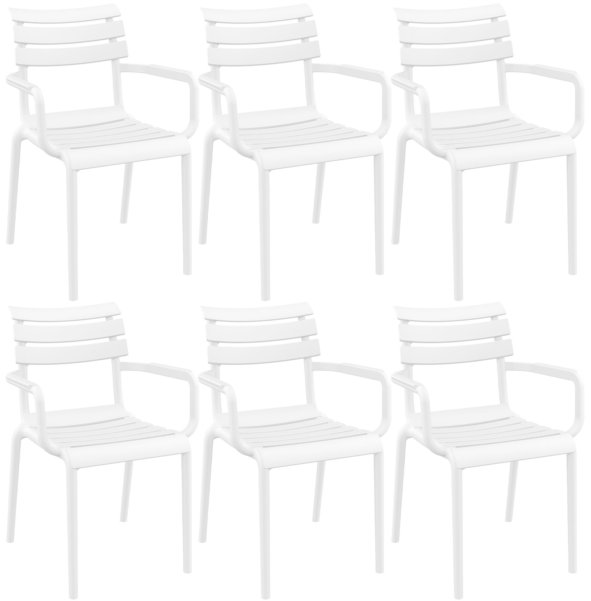 Set van 6 tuinstoelen Paris