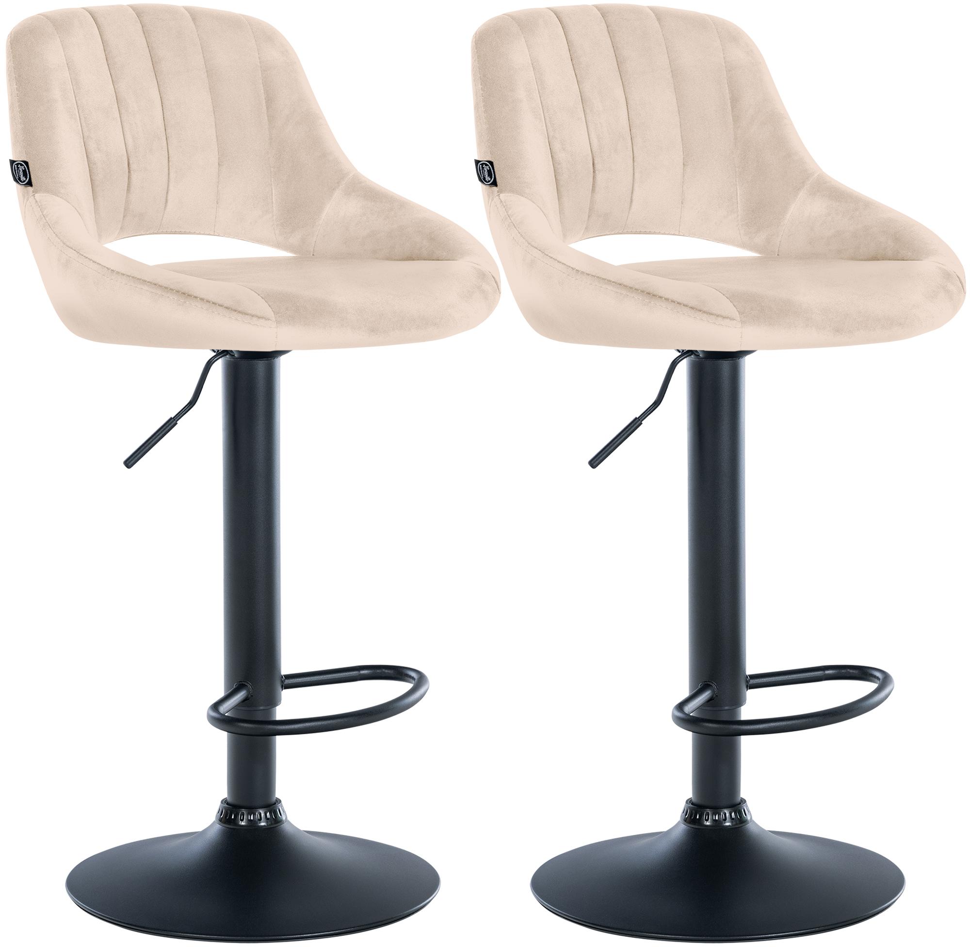 Set van 2 Barkrukken Milet Fluweel