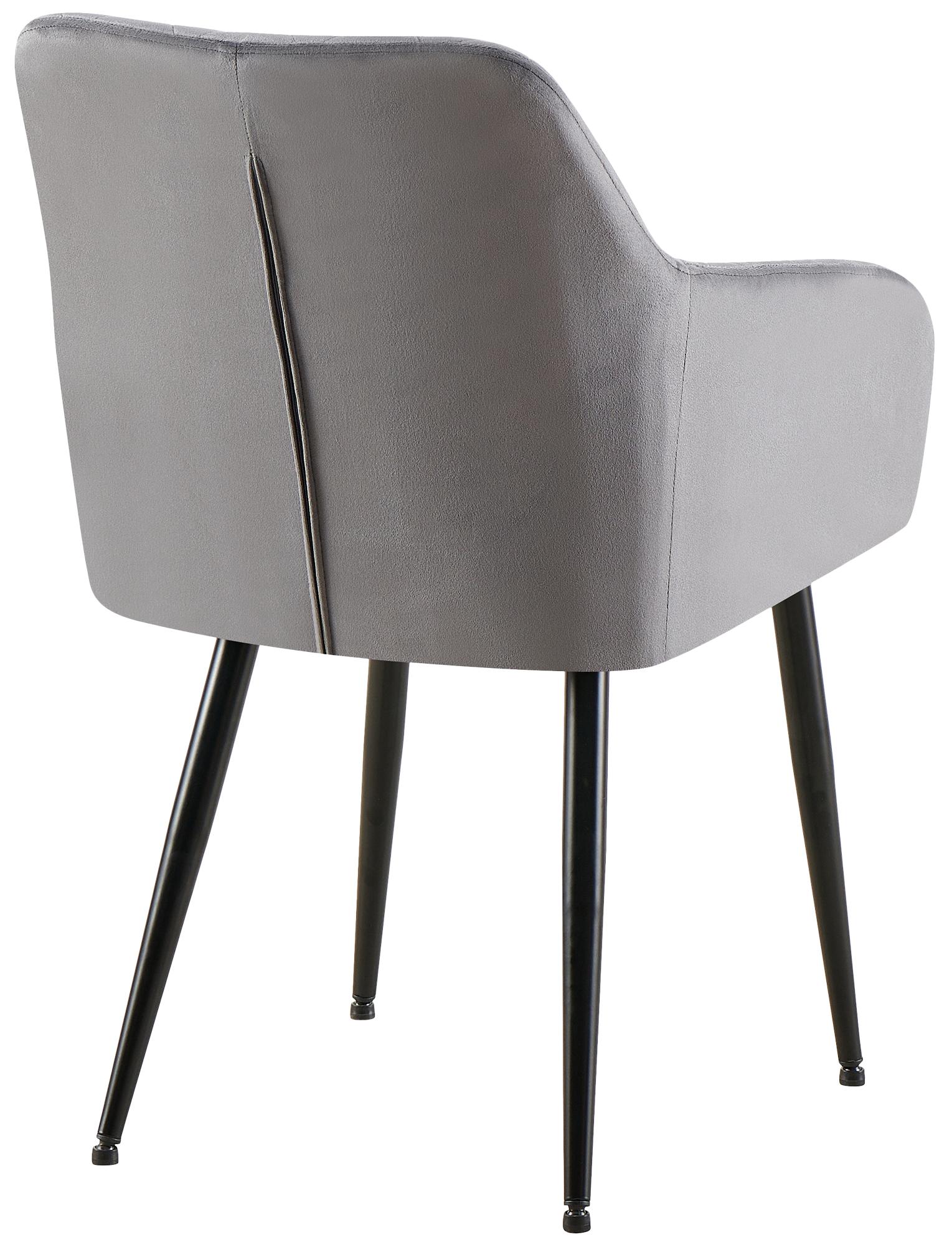 Set van 2 eetkamerstoelen Monett fluweel
