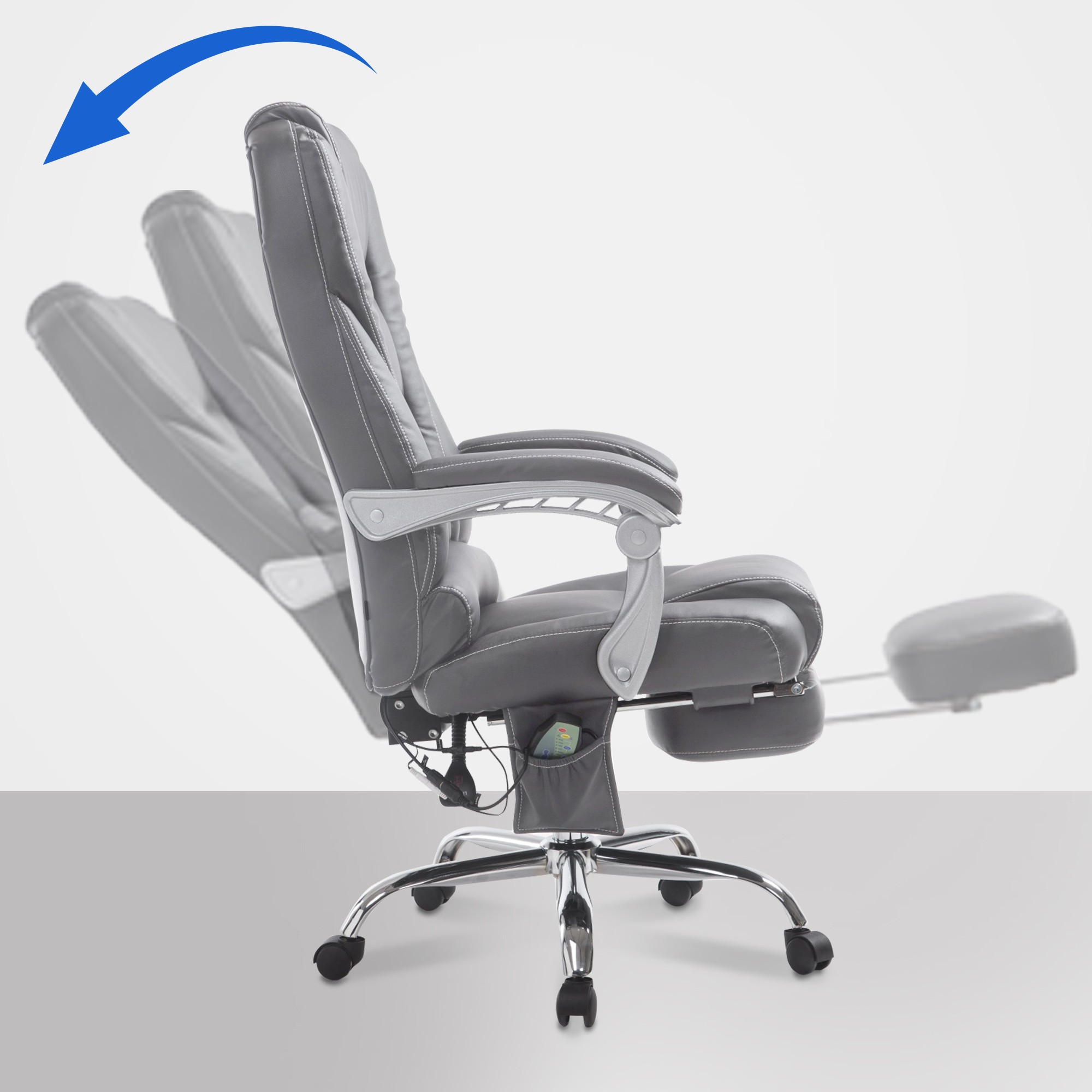 Pacific bureaustoel met massagefunctie V2 kunstleer