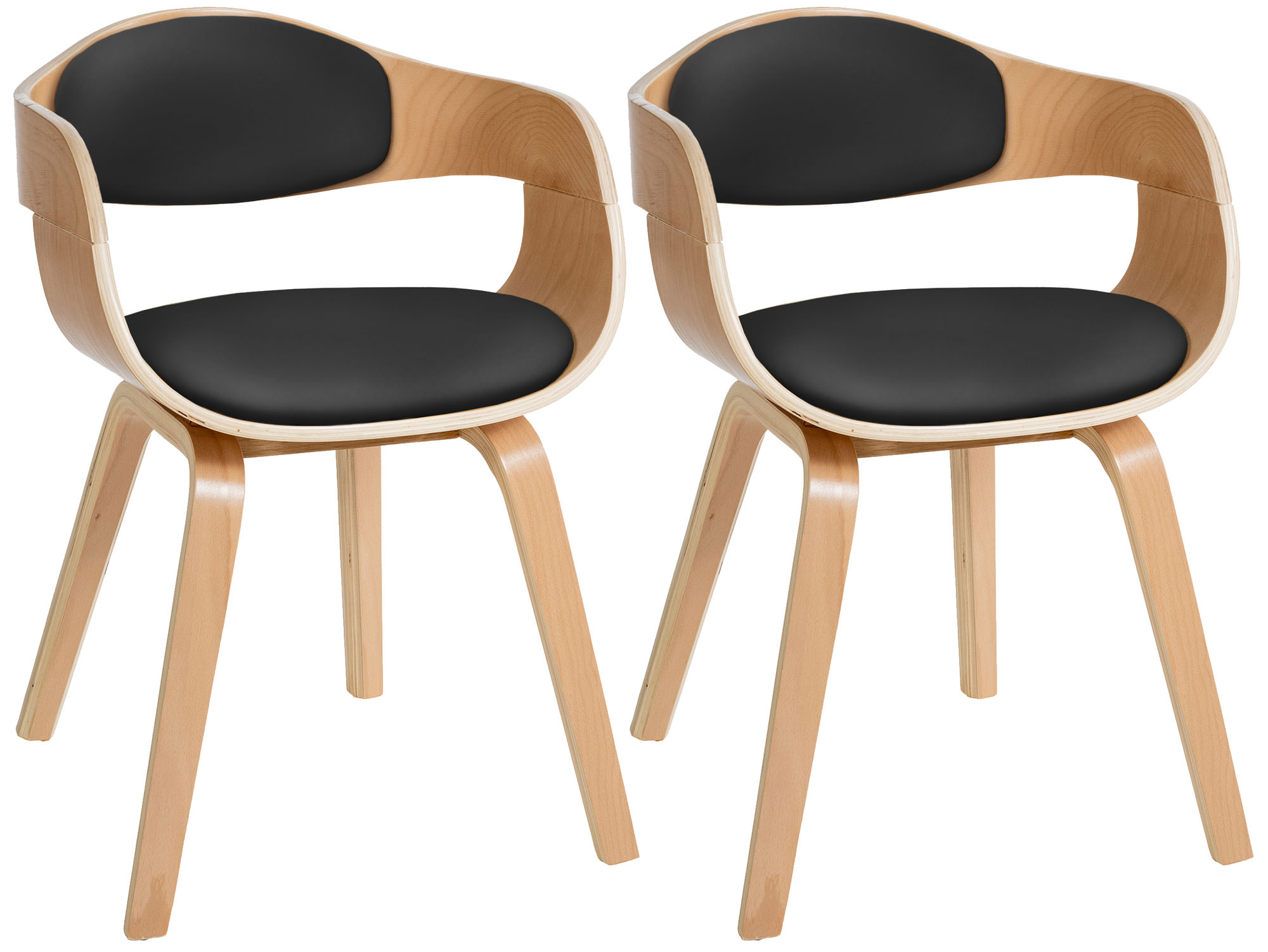 Set van 2 Kingston Stoelen Kunstleer