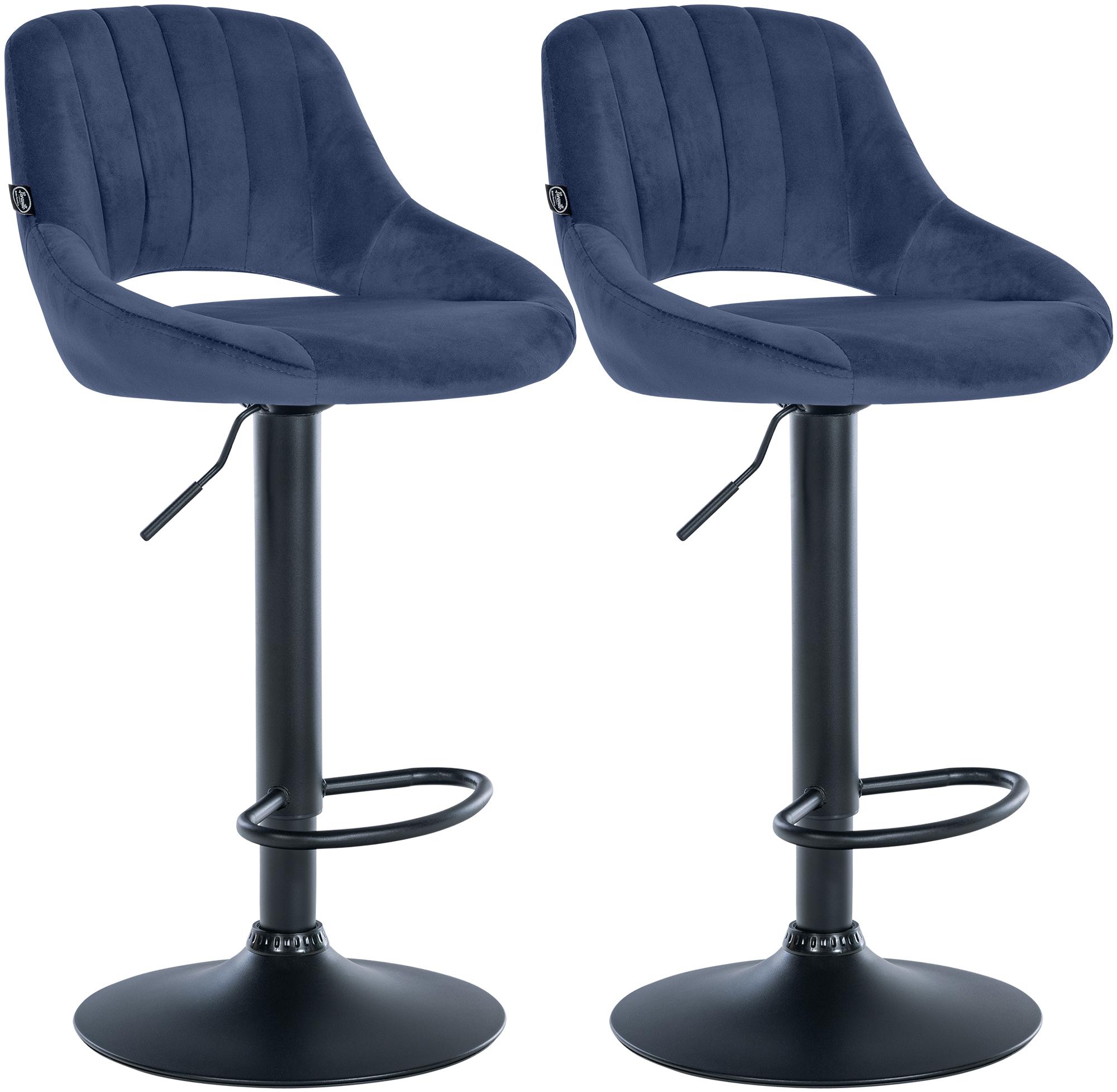 Set van 2 Barkrukken Milet Fluweel