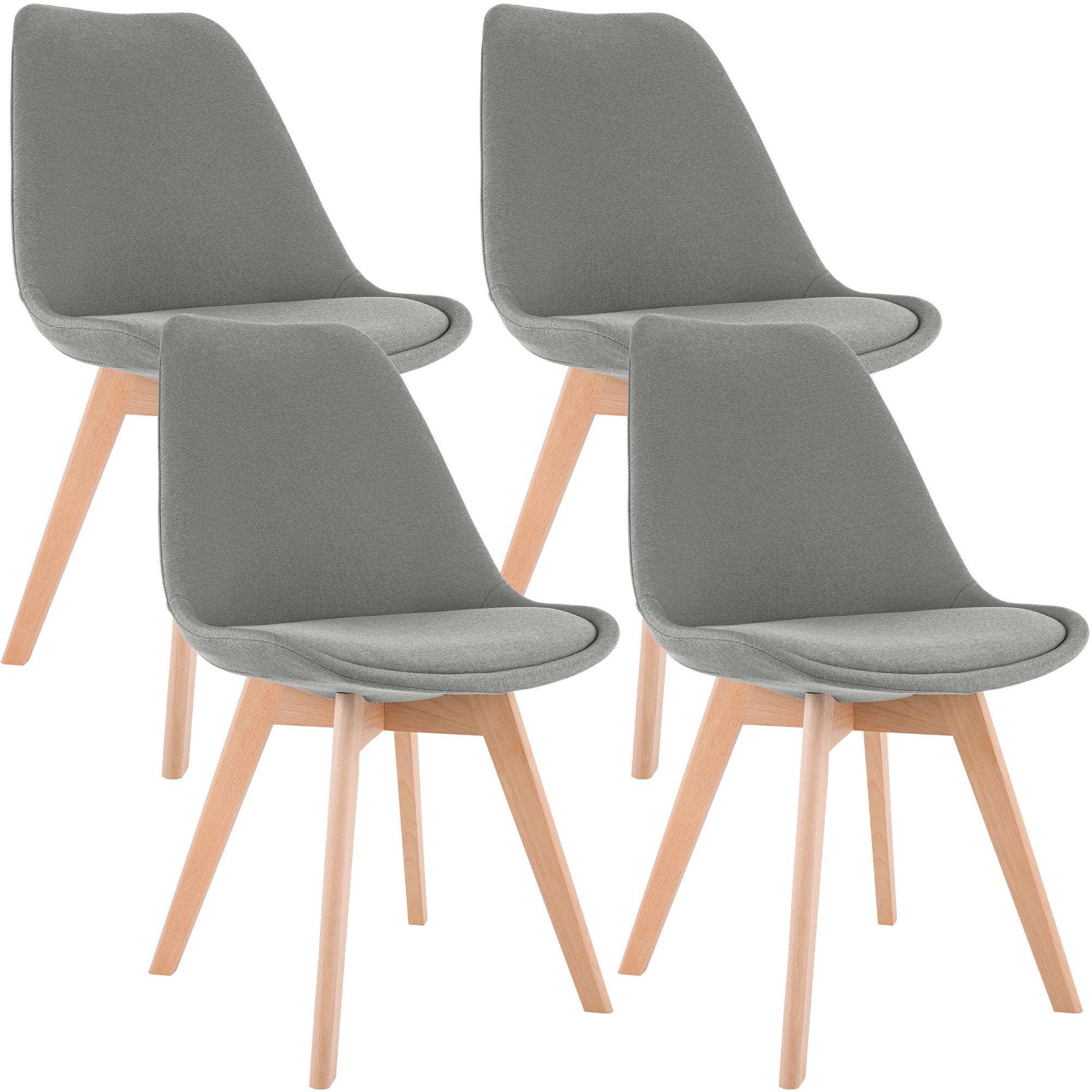 4-delige set Linares eetkamerstoelen