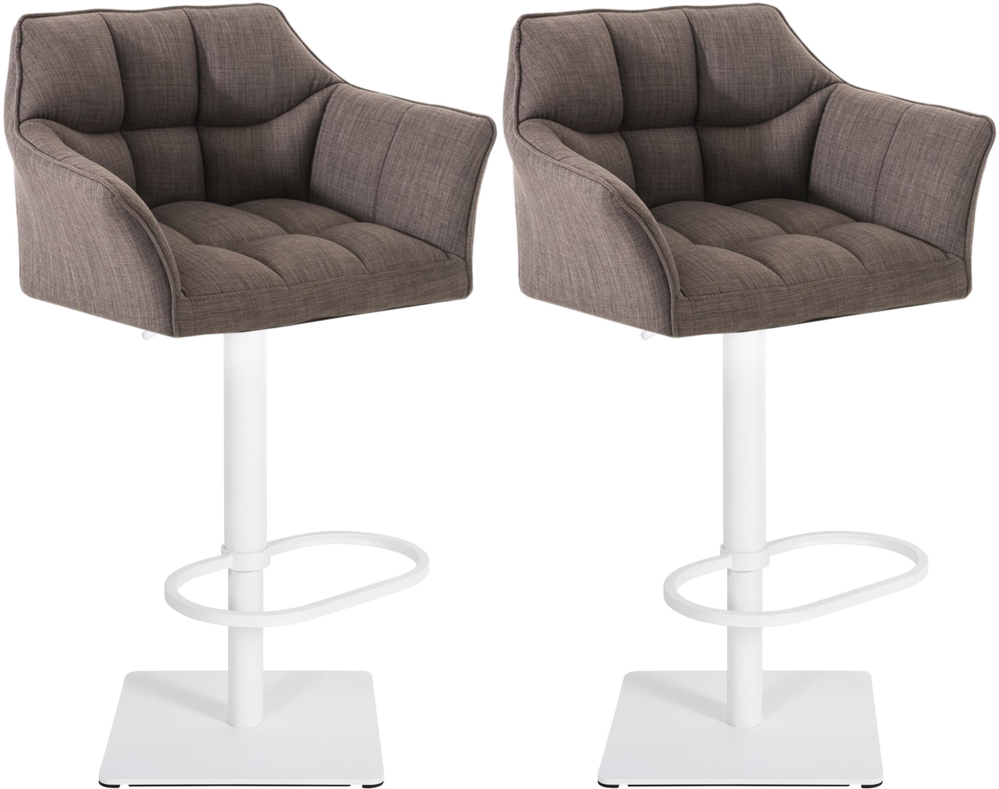 Set van 2 barkrukken Damaso stoffen bekleding