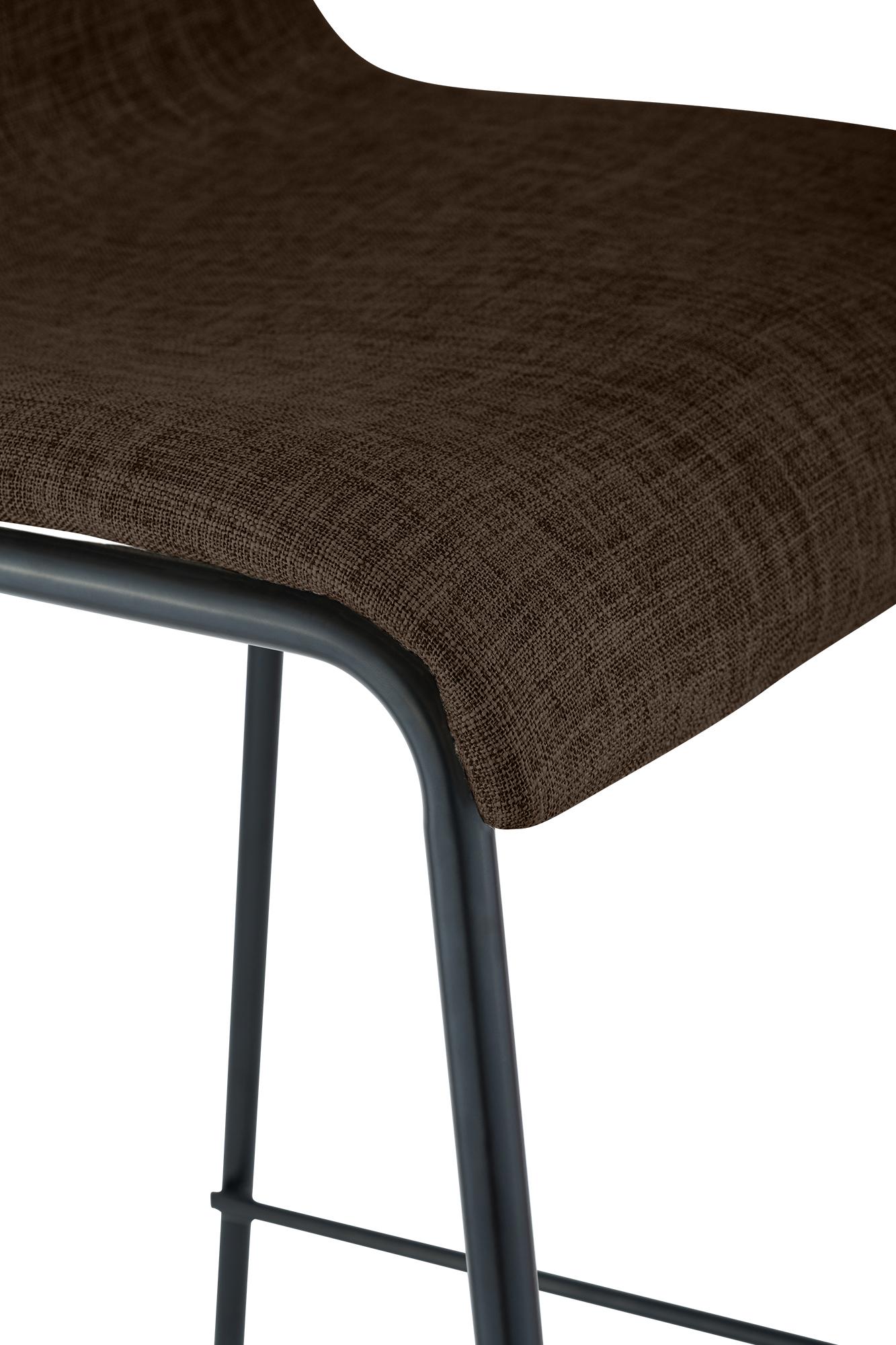 Set van 2 barstoelen Hover, stof, 4-poots onderstel