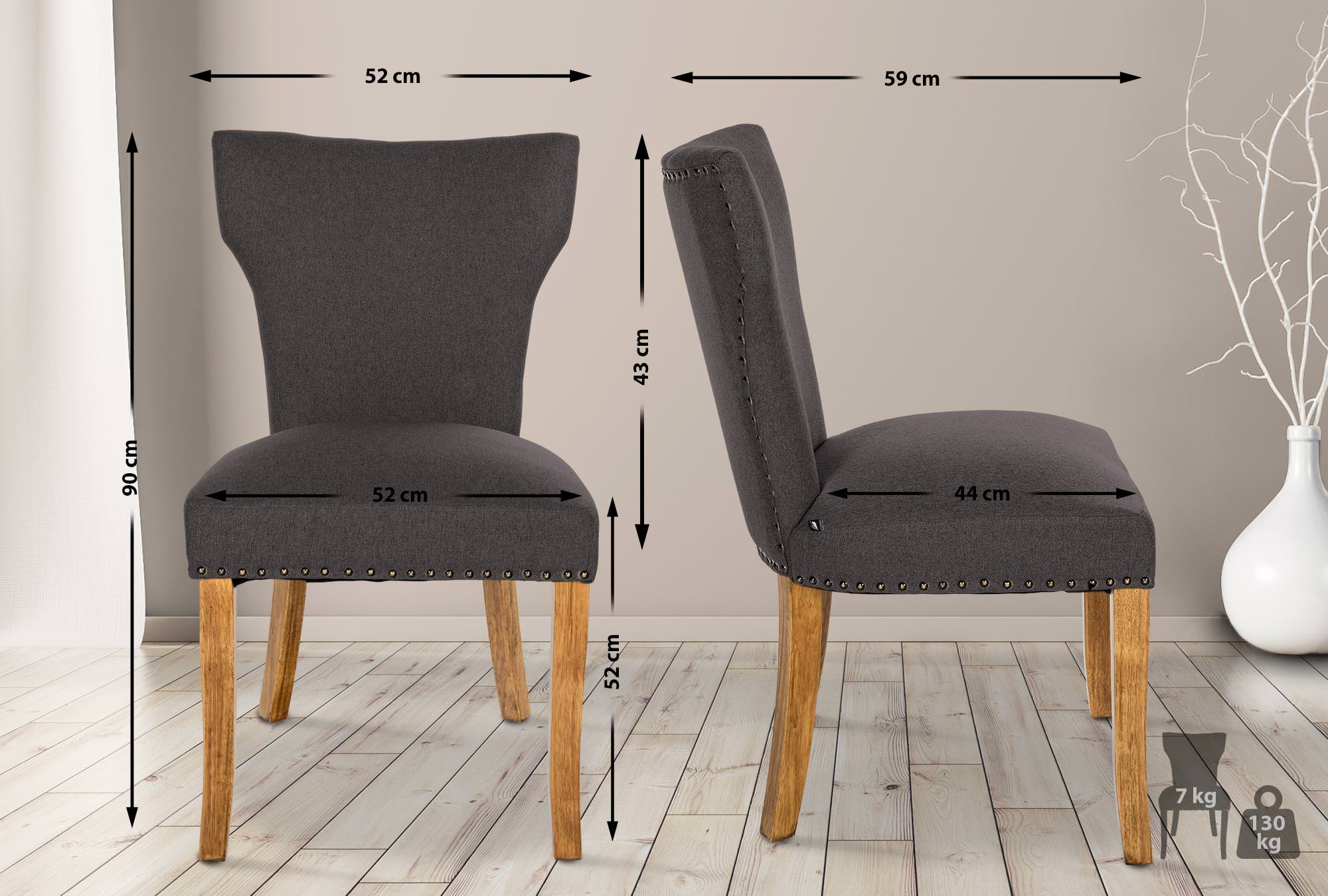 Set van 2 eetkamerstoelen Zadar stof