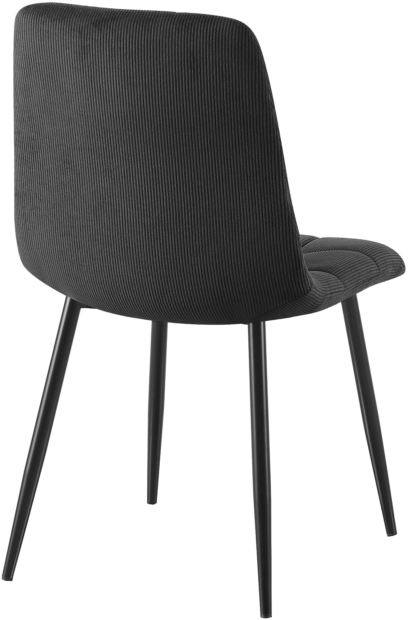 Set van 2 eetkamerstoelen Antibes ribstof