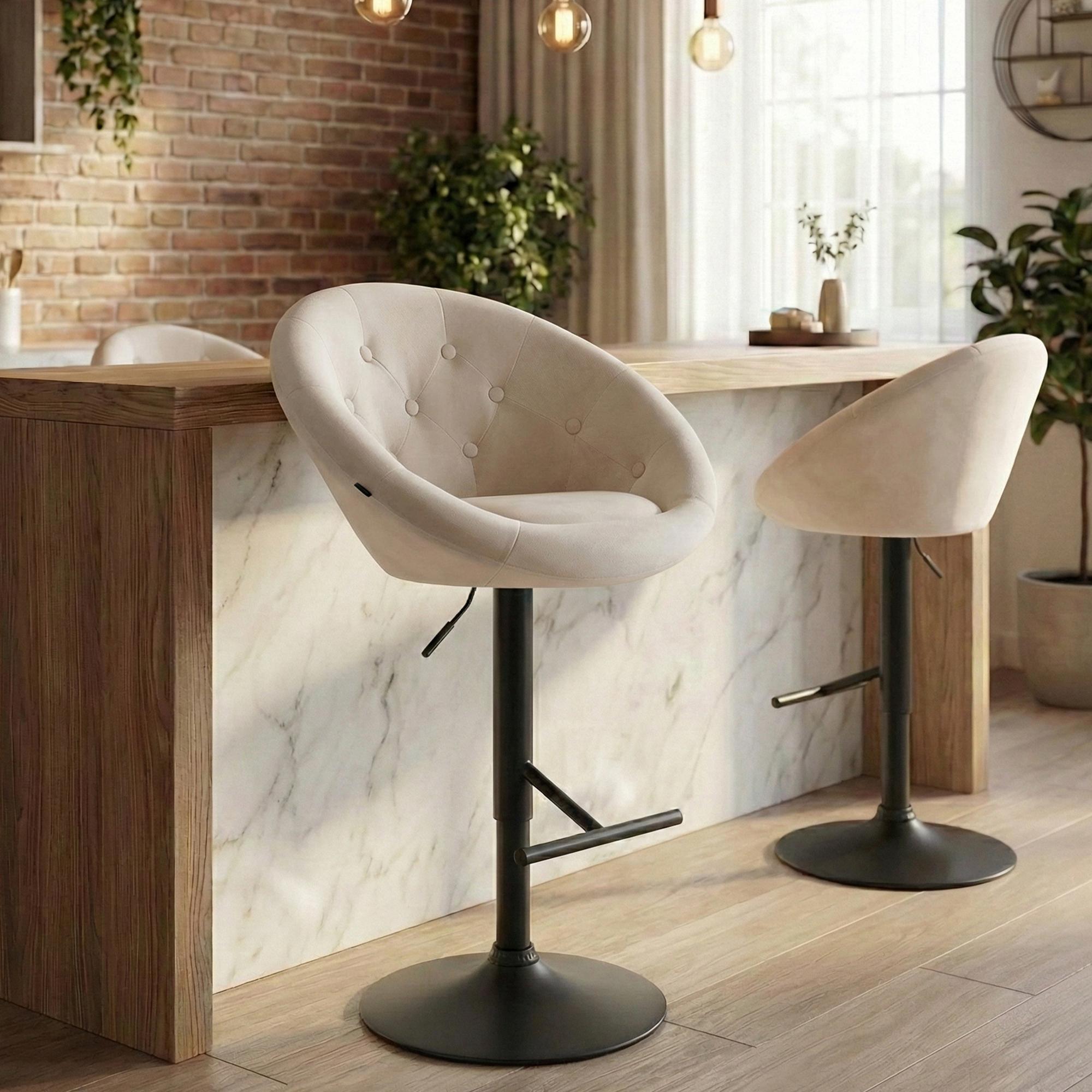 Barkruk London fluweel