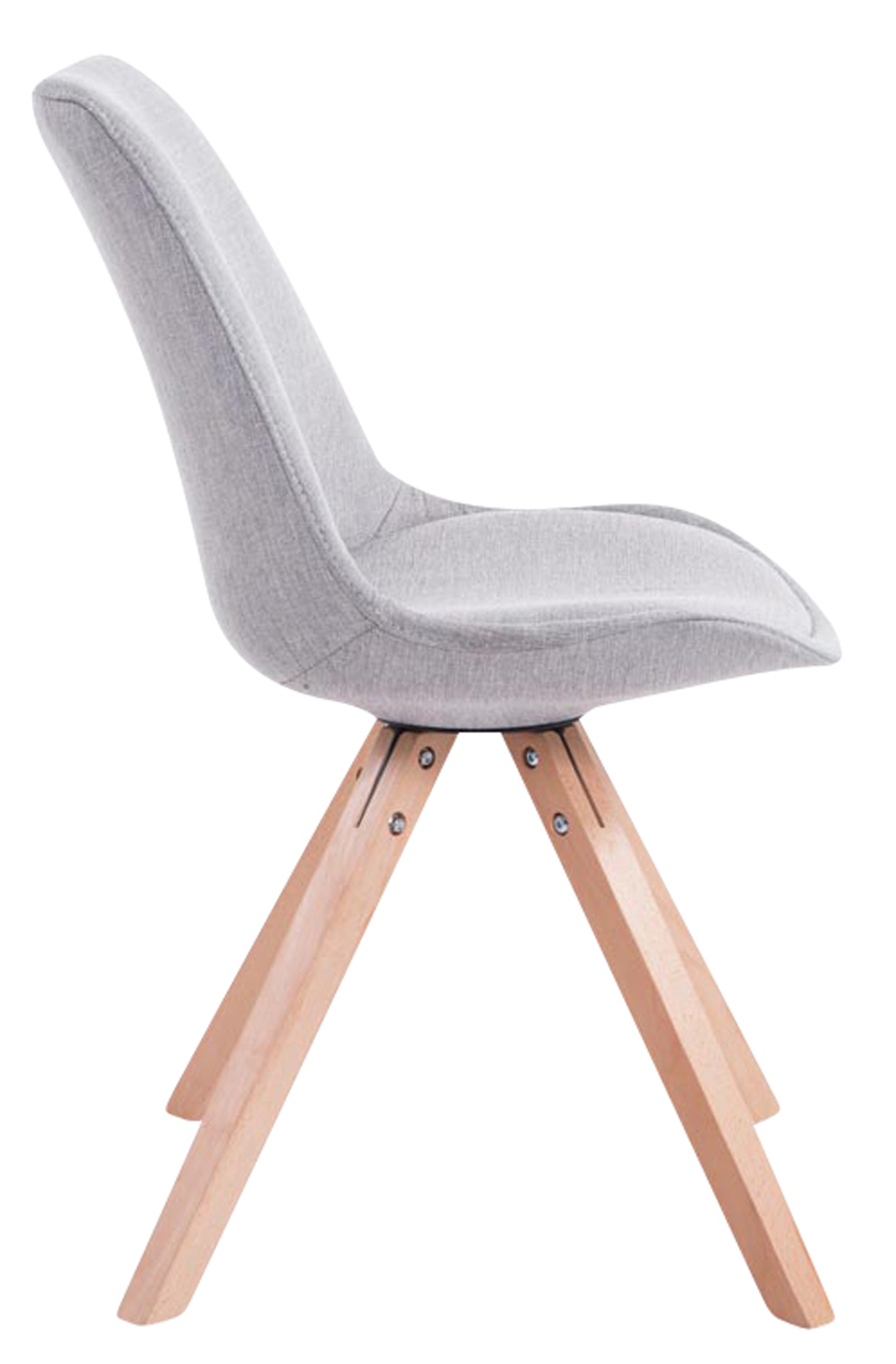 Set van 4 eetkamerstoelen Toulouse stof vierkant