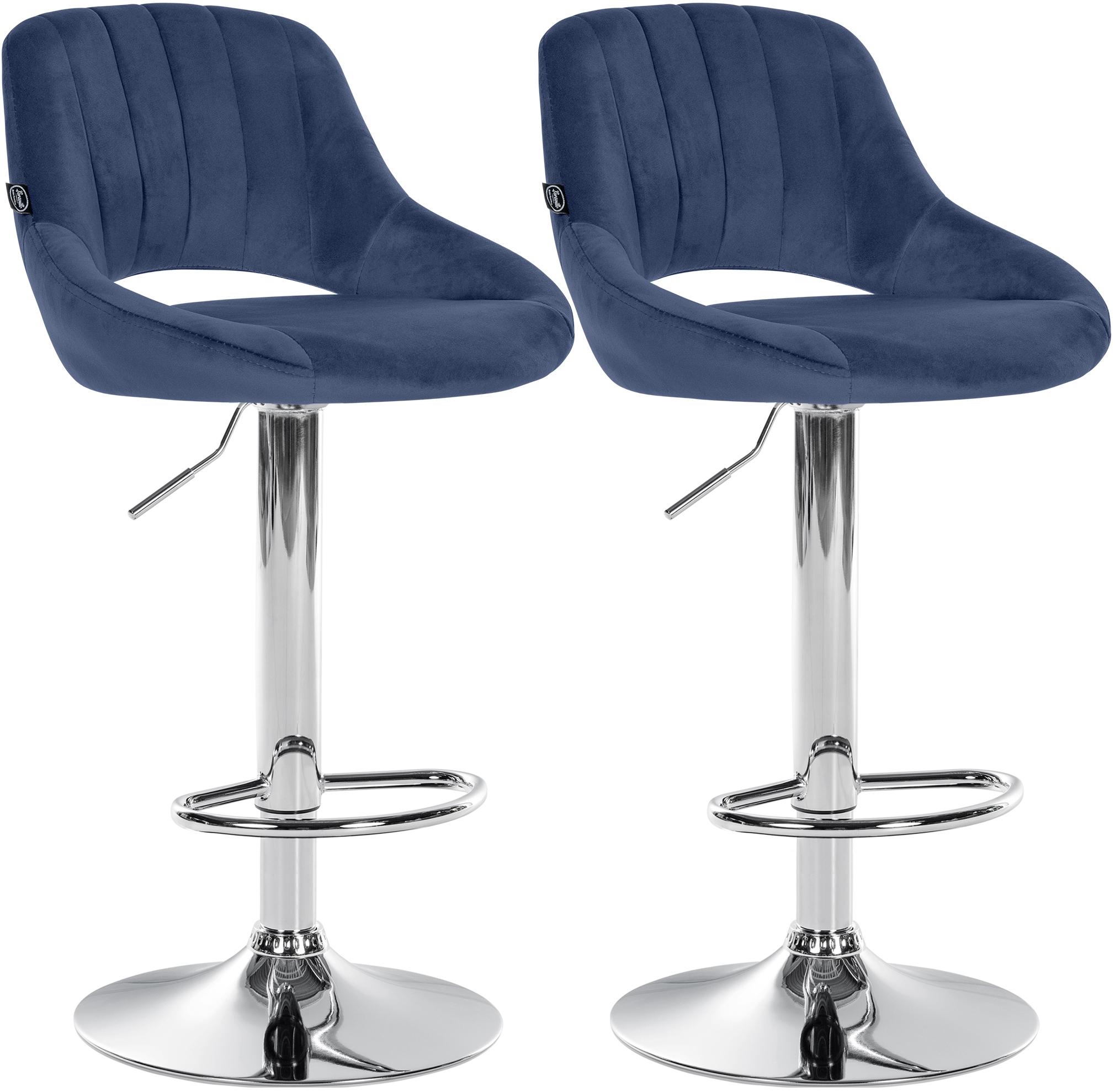 Set van 2 Barkrukken Milet Fluweel