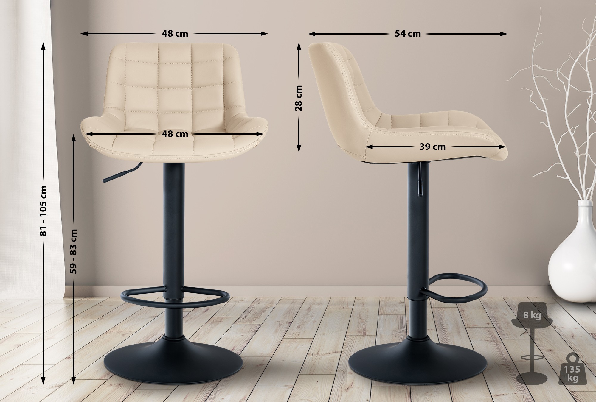 Set van 2 barkrukken Tover