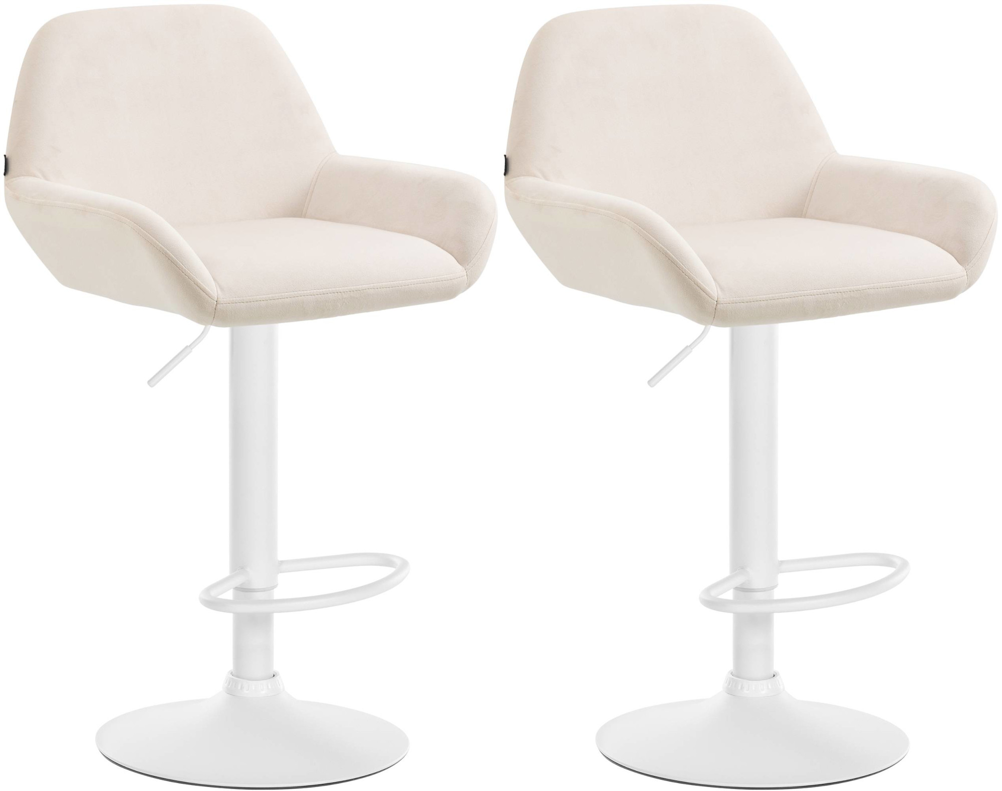 Set van 2 barkrukken Braga fluweel
