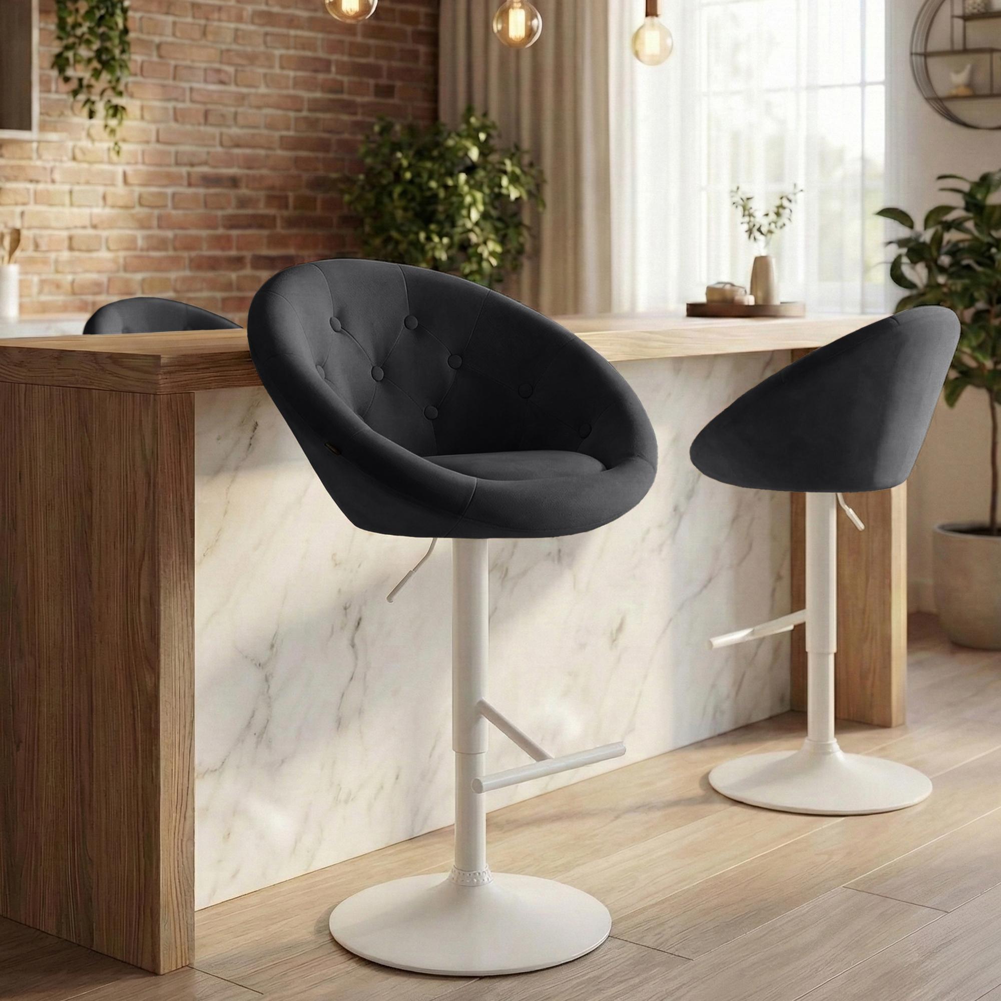 Barkruk London fluweel