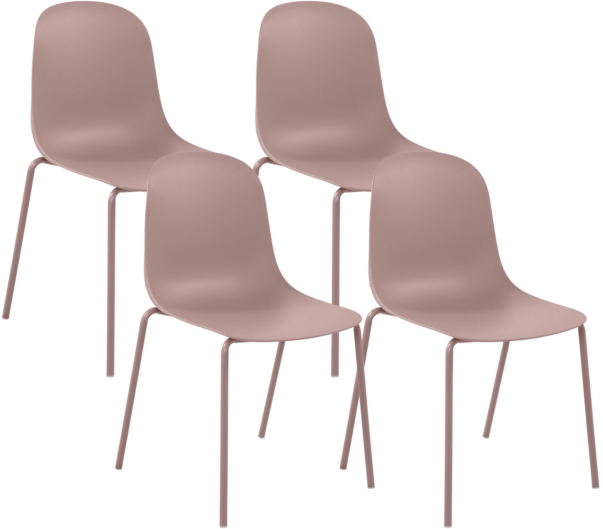 Set van 4 stapelstoelen Hardin
