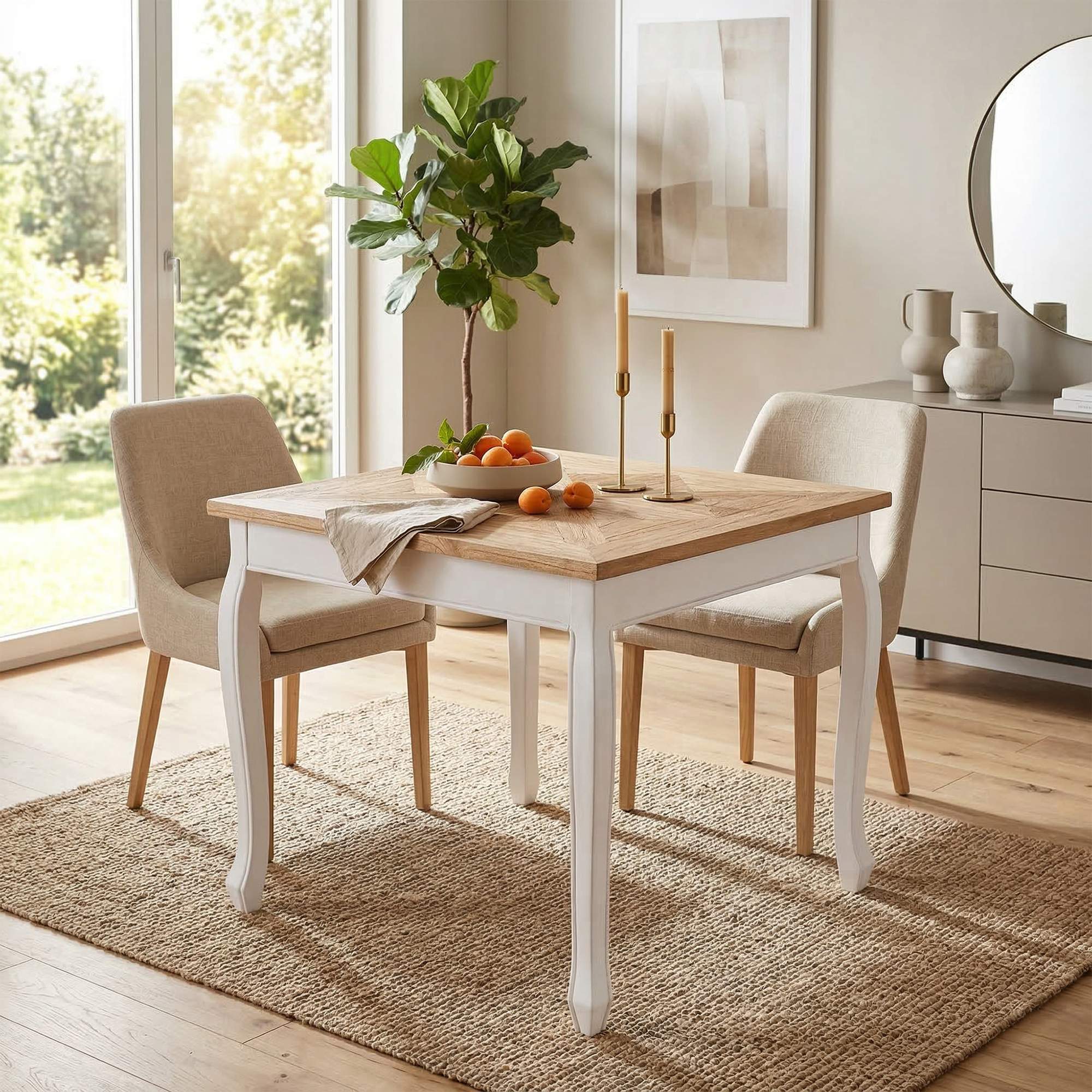 Eettafel Lindon vierkant 80 x 80 cm