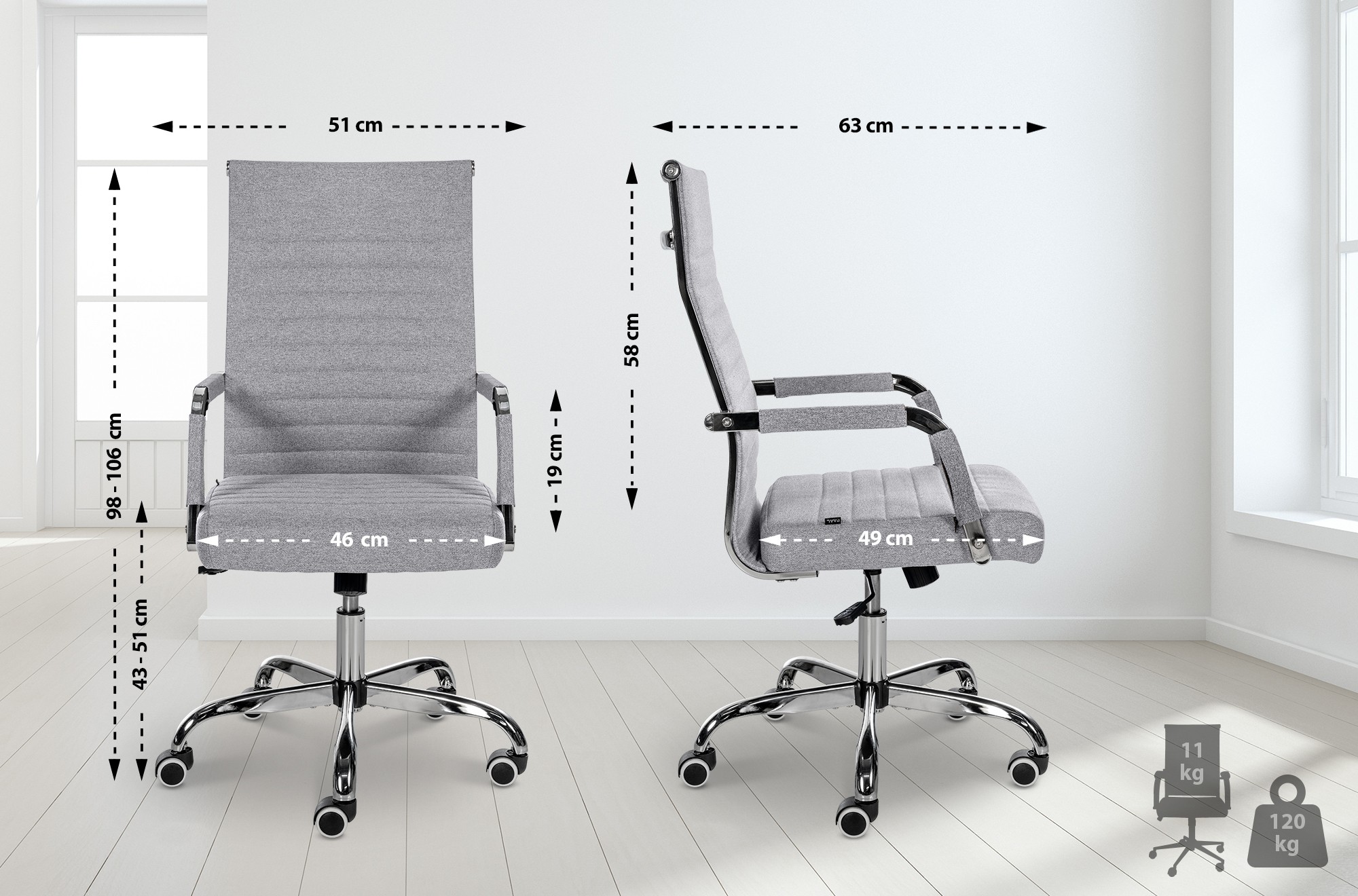 Bureaustoel Amadora kunstleer