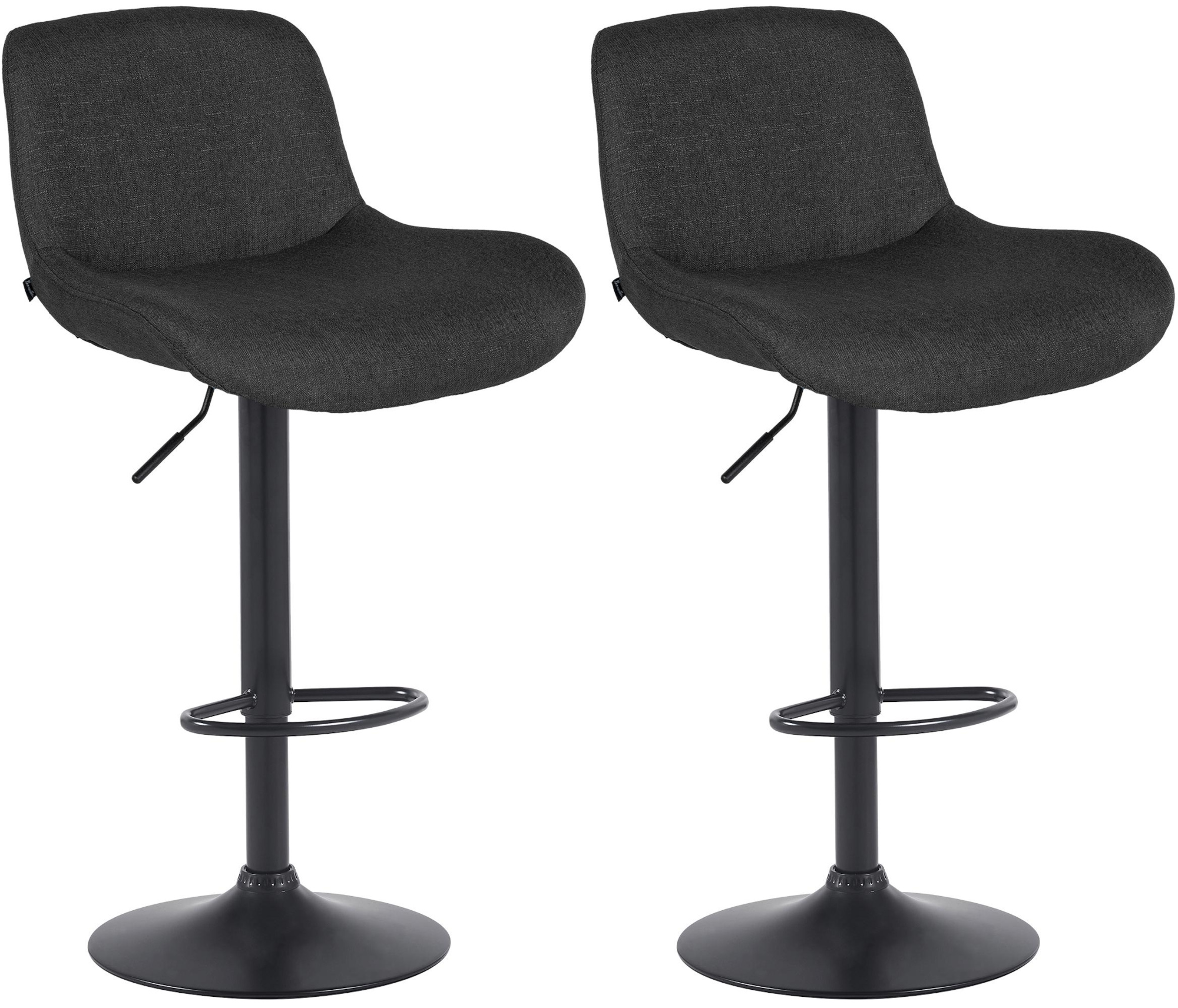 Set van 2 barkrukken Solon zwart