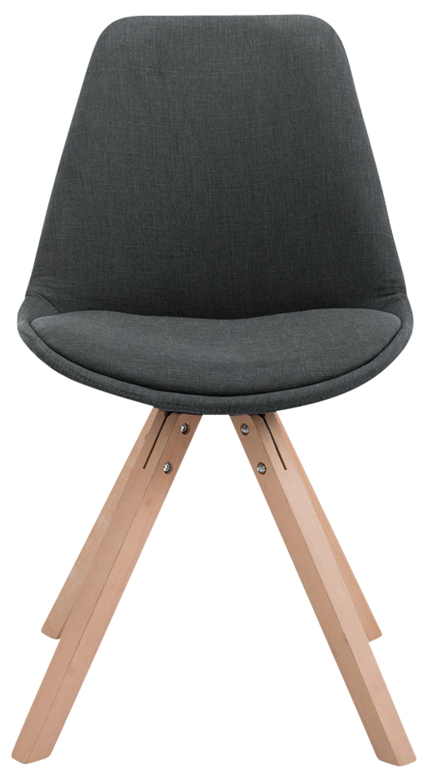 Set van 4 eetkamerstoelen Toulouse stof vierkant