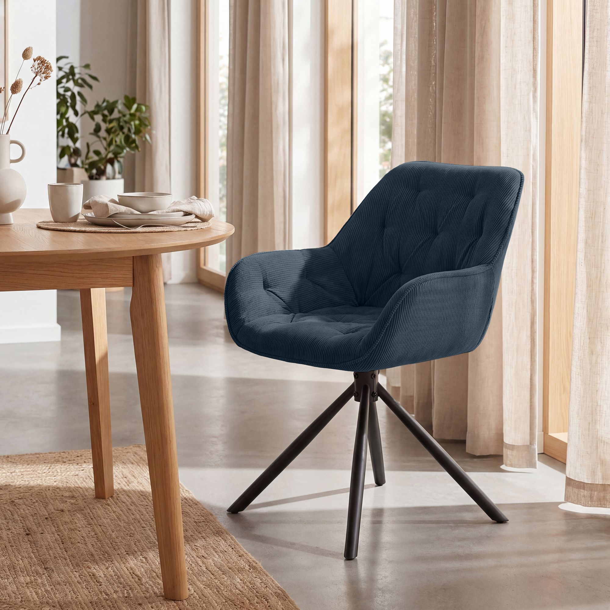 Eetkamerstoel Rimio corduroy