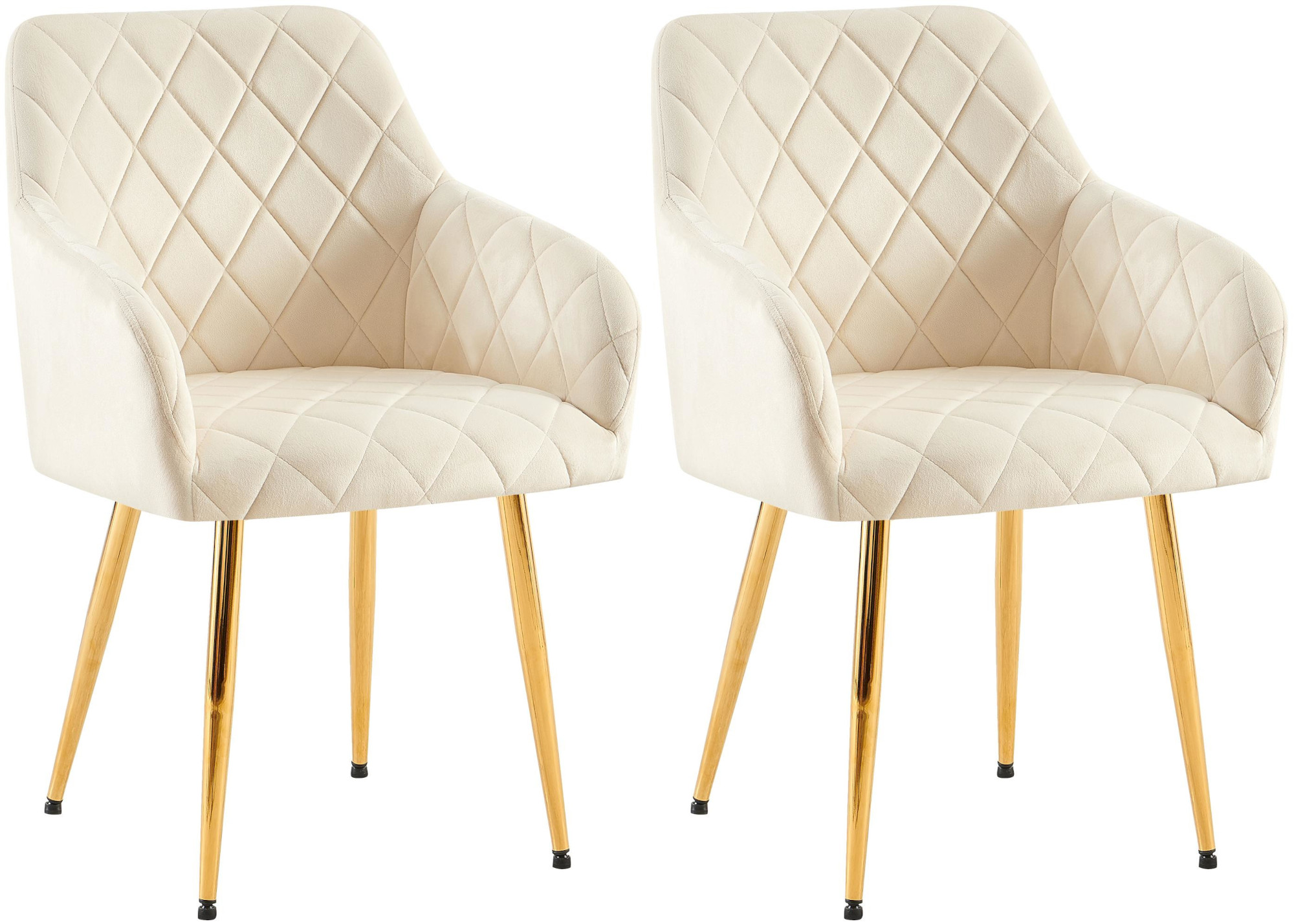 Set van 2 eetkamerstoelen Monett fluweel