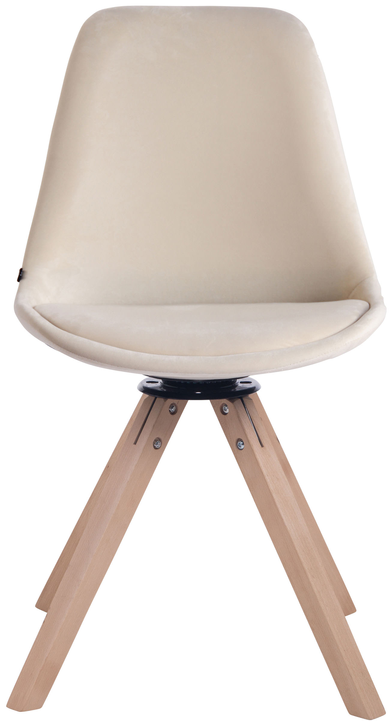 Eetkamerstoel Troyes fluweel vierkant frame