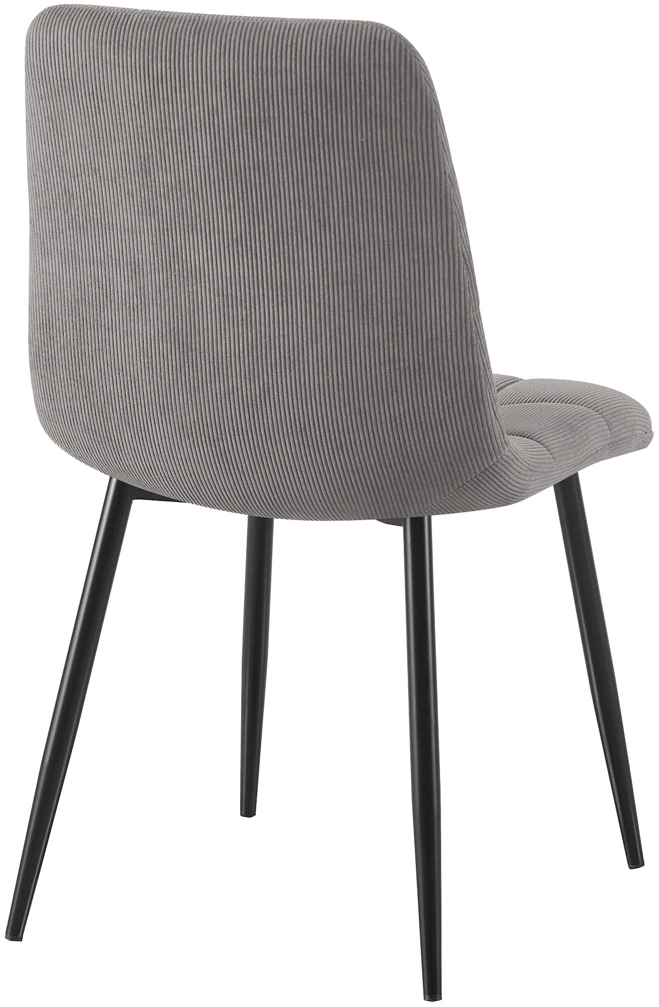 Set van 2 eetkamerstoelen Antibes ribstof