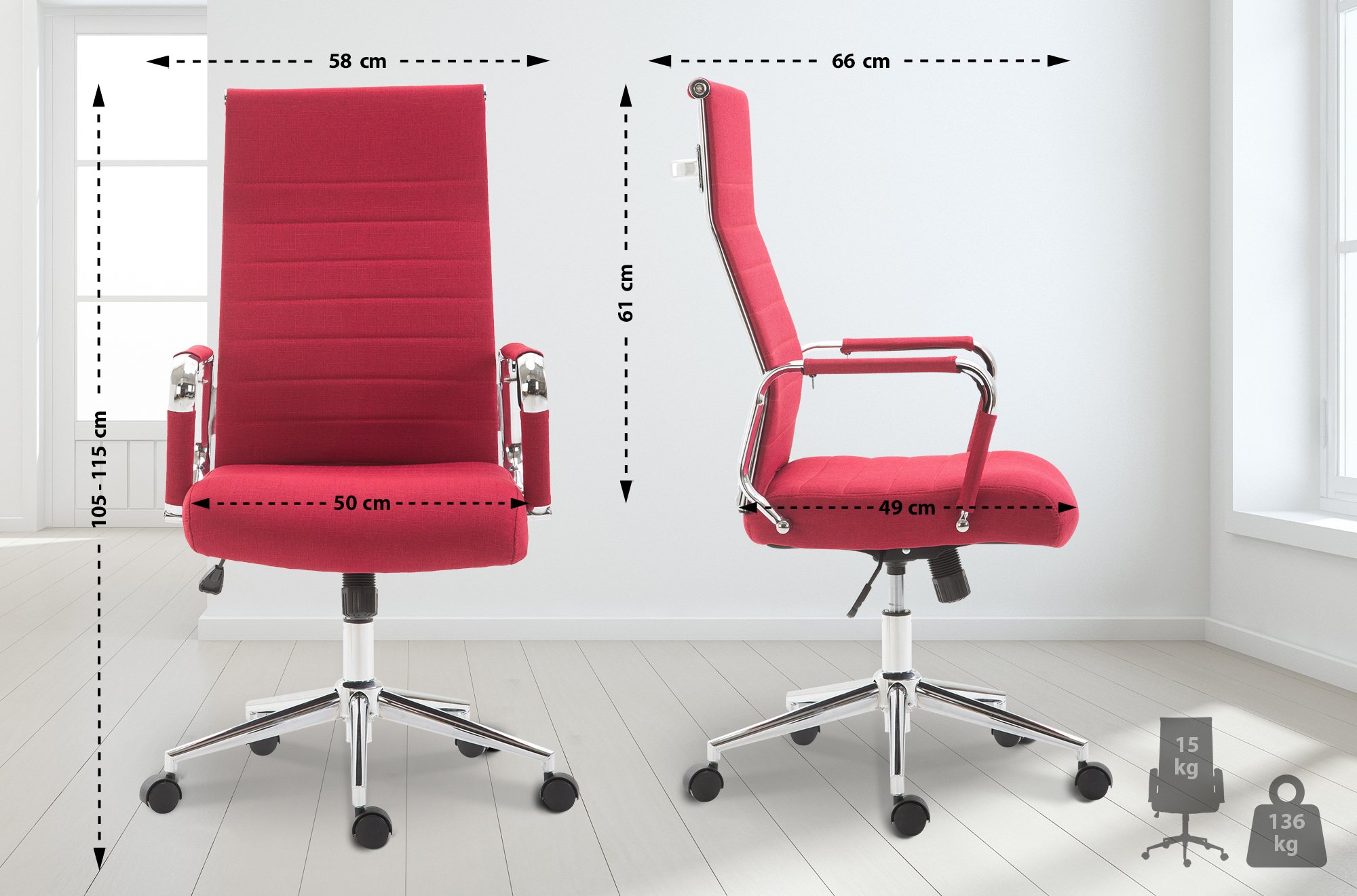 Bureaustoel Columbus Stof