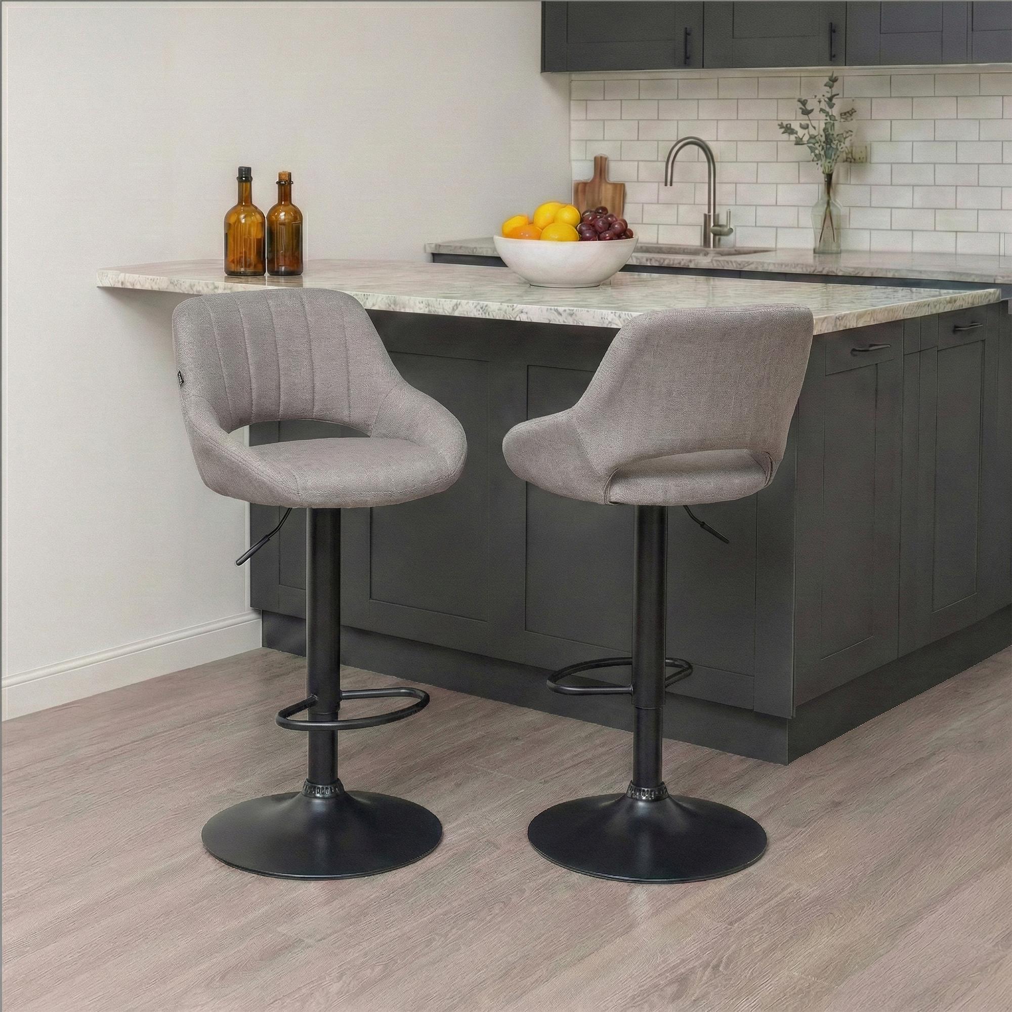 Set van 2 barkrukken Milet, stof