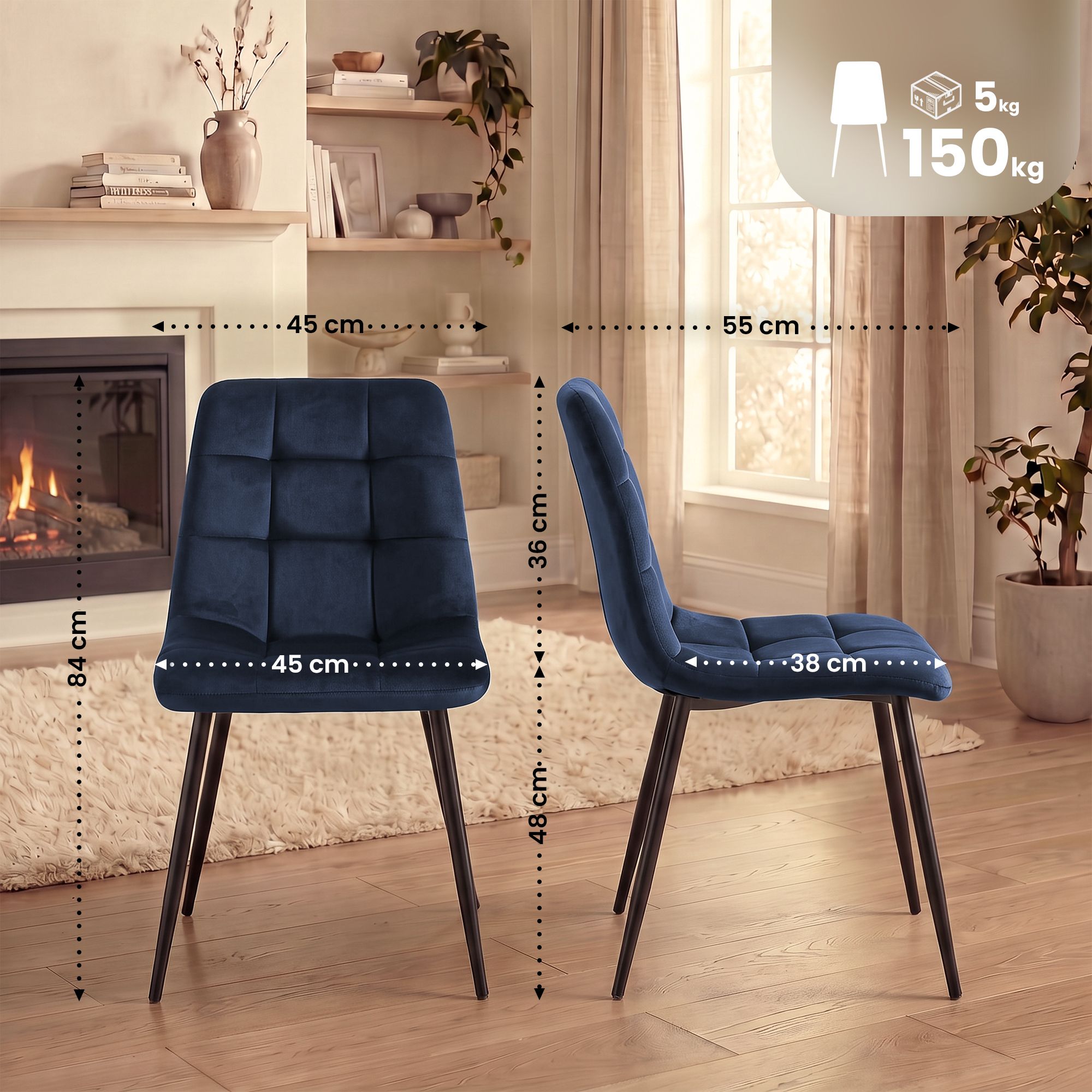 Set van 4 eetkamerstoelen Tilde