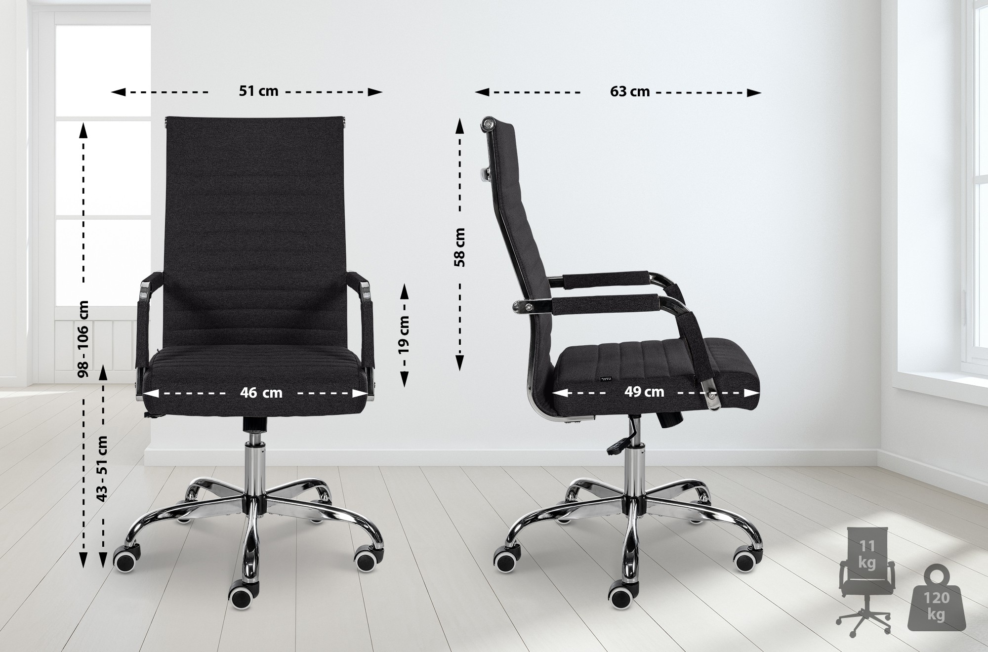 Bureaustoel Amadora kunstleer