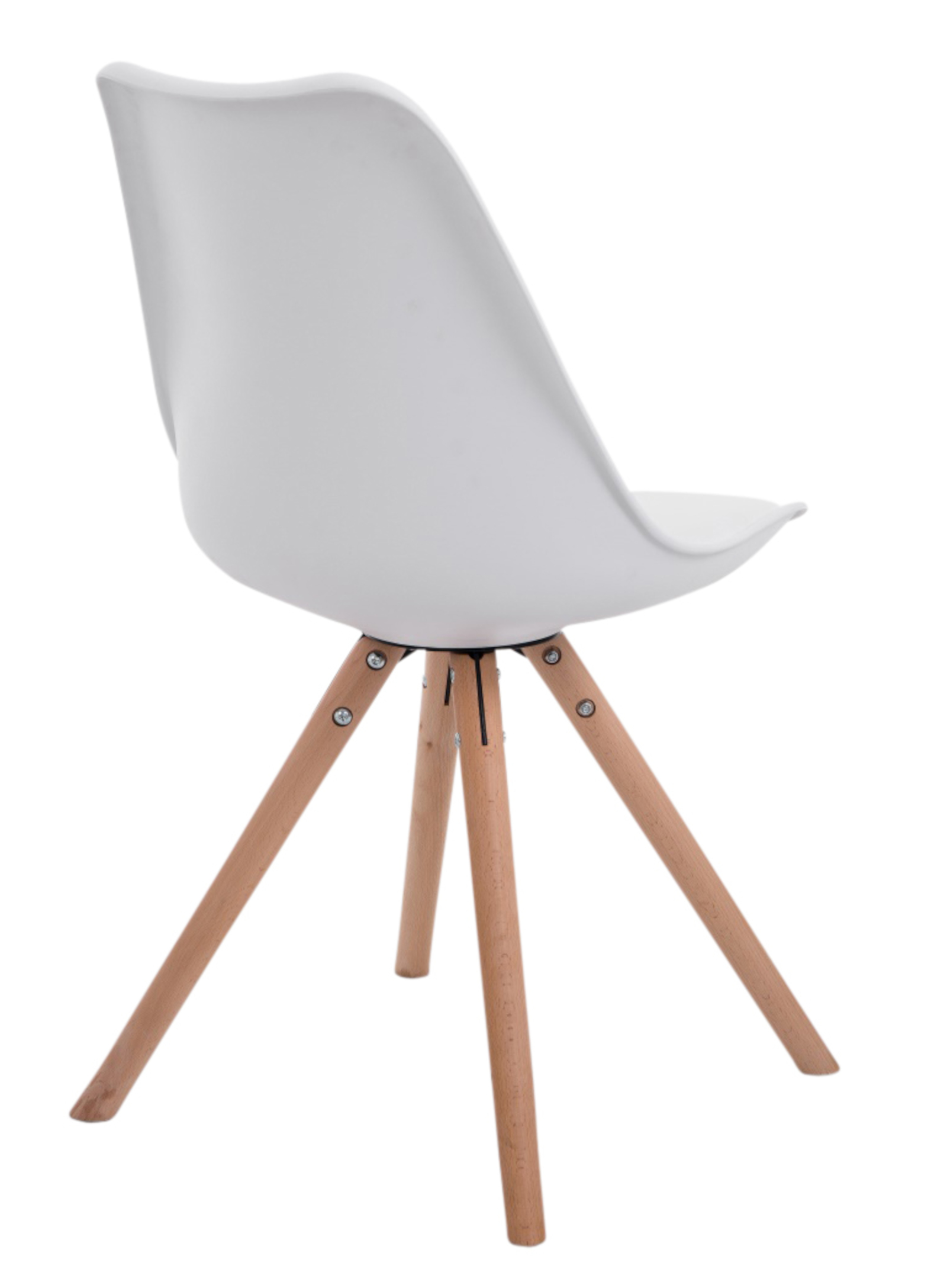 Set van 4 eetkamerstoelen Toulouse kunstleer rond