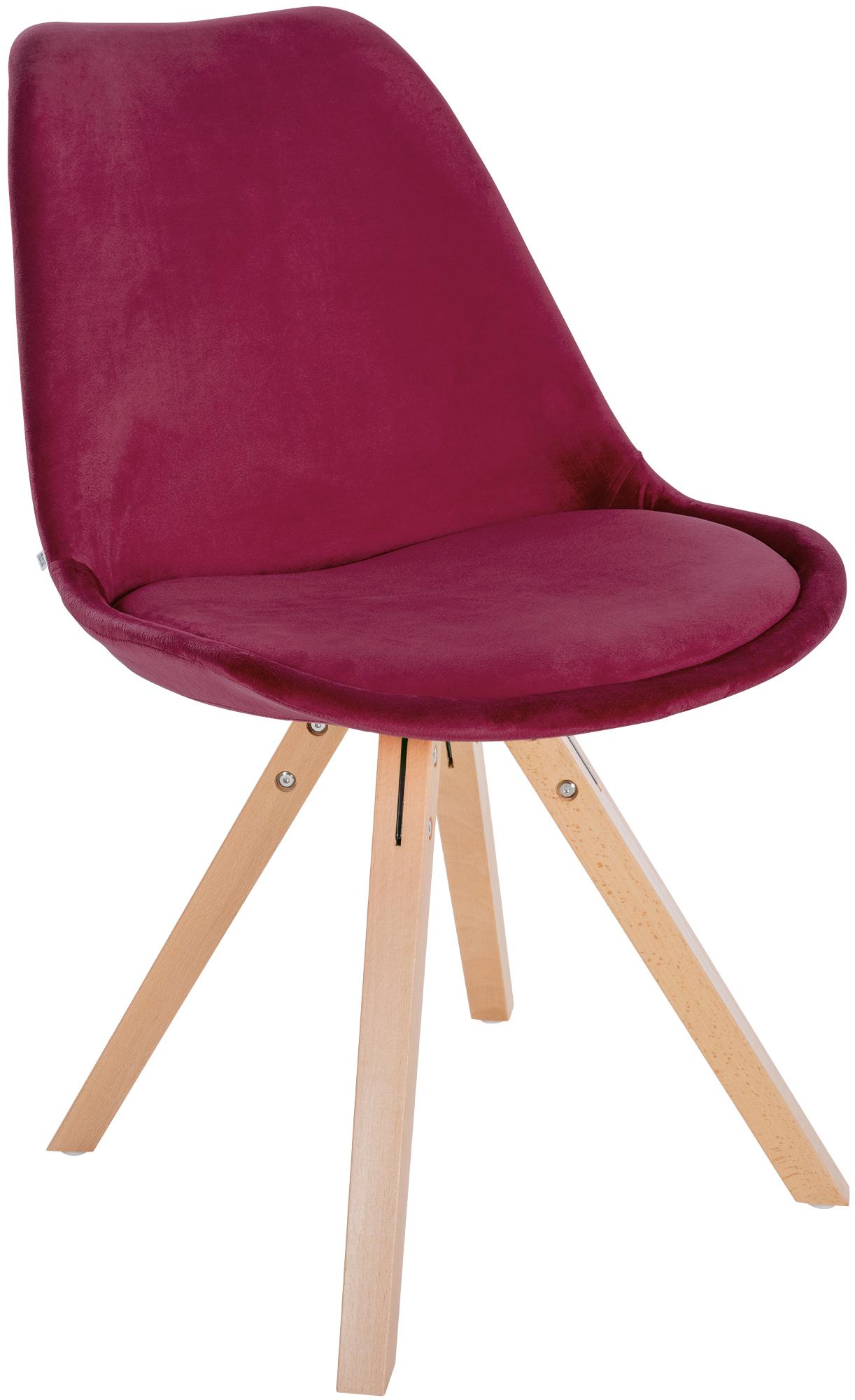 Set van 4 eetkamerstoelen Sofia fluweel